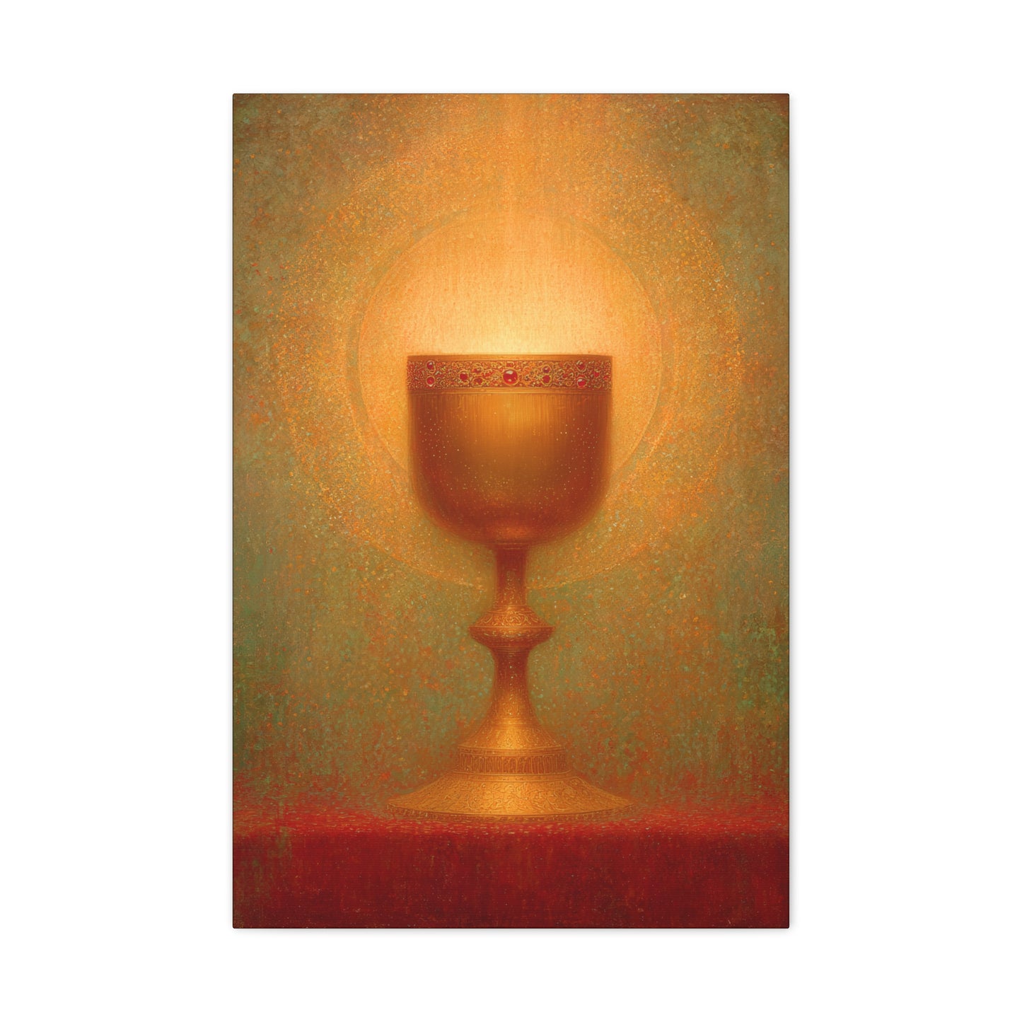 Chalice of the Lamb, Light of the World - The Holy Grail - Gallery Wrapped Canvas - Print - Religious Art for your Home - Catholic Art
