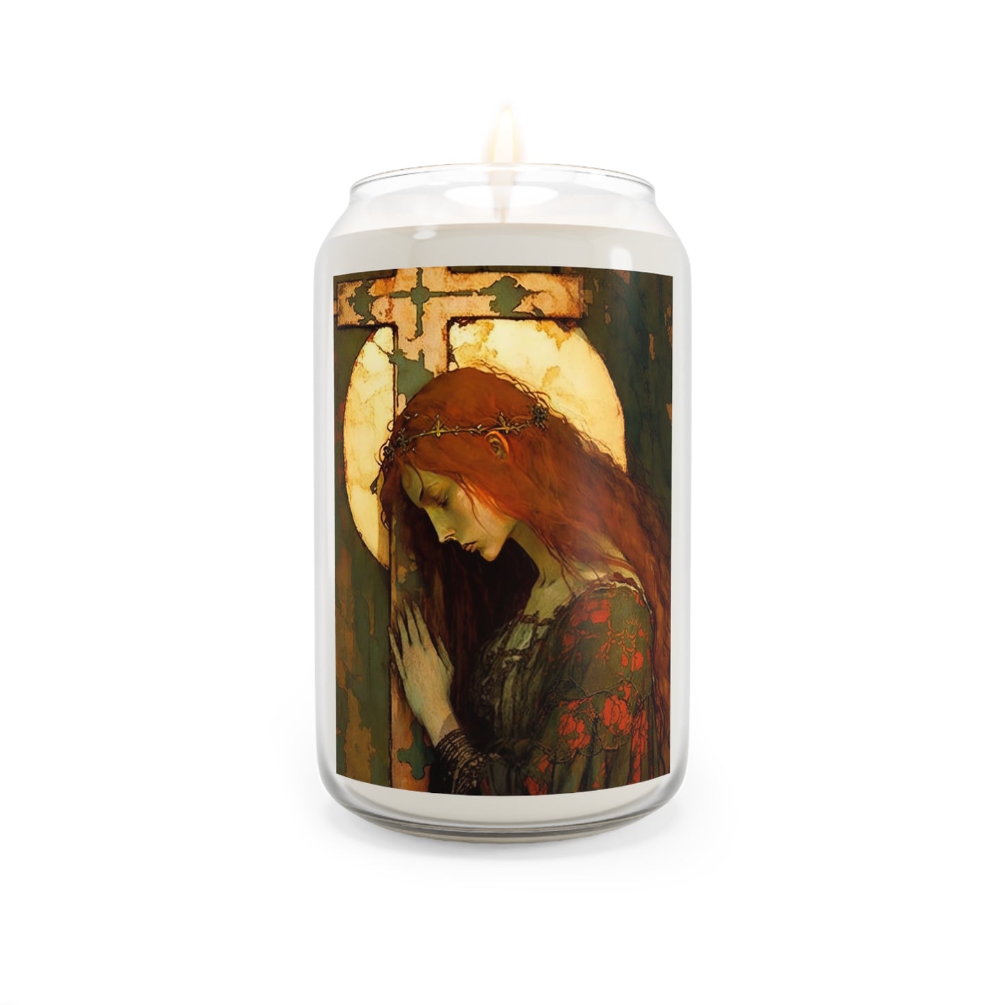 The Eternal Hope of Saint Mary Magdalene Scented Prayer Candle, 13.75oz - Tall Size Natural Soy - Religious Prayer Candle - Catholic Art