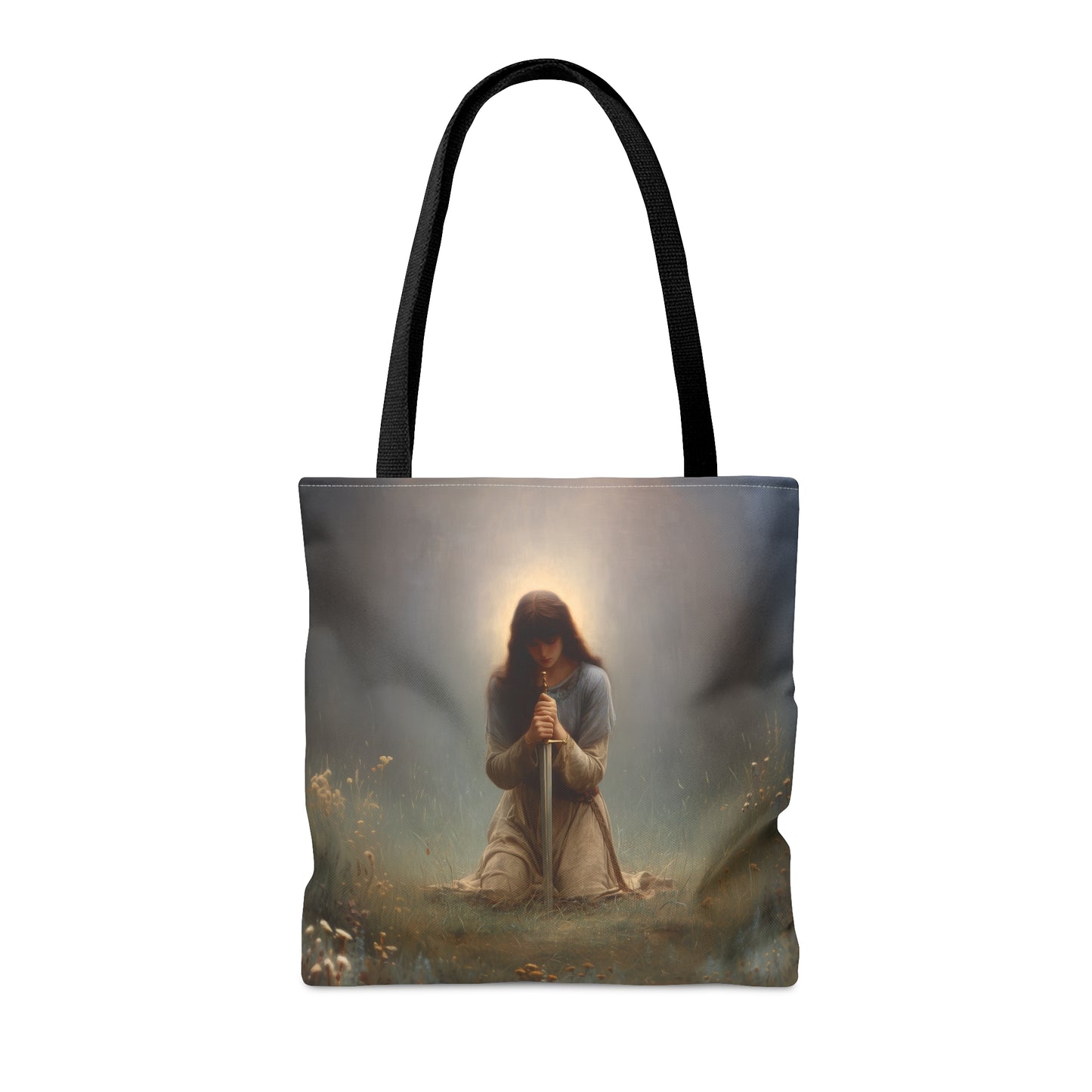 Saint Joan of Arc - Tote Bag - Large Medium Small Faith Art Bag - Bible Study Faith Purse - Double Sided
