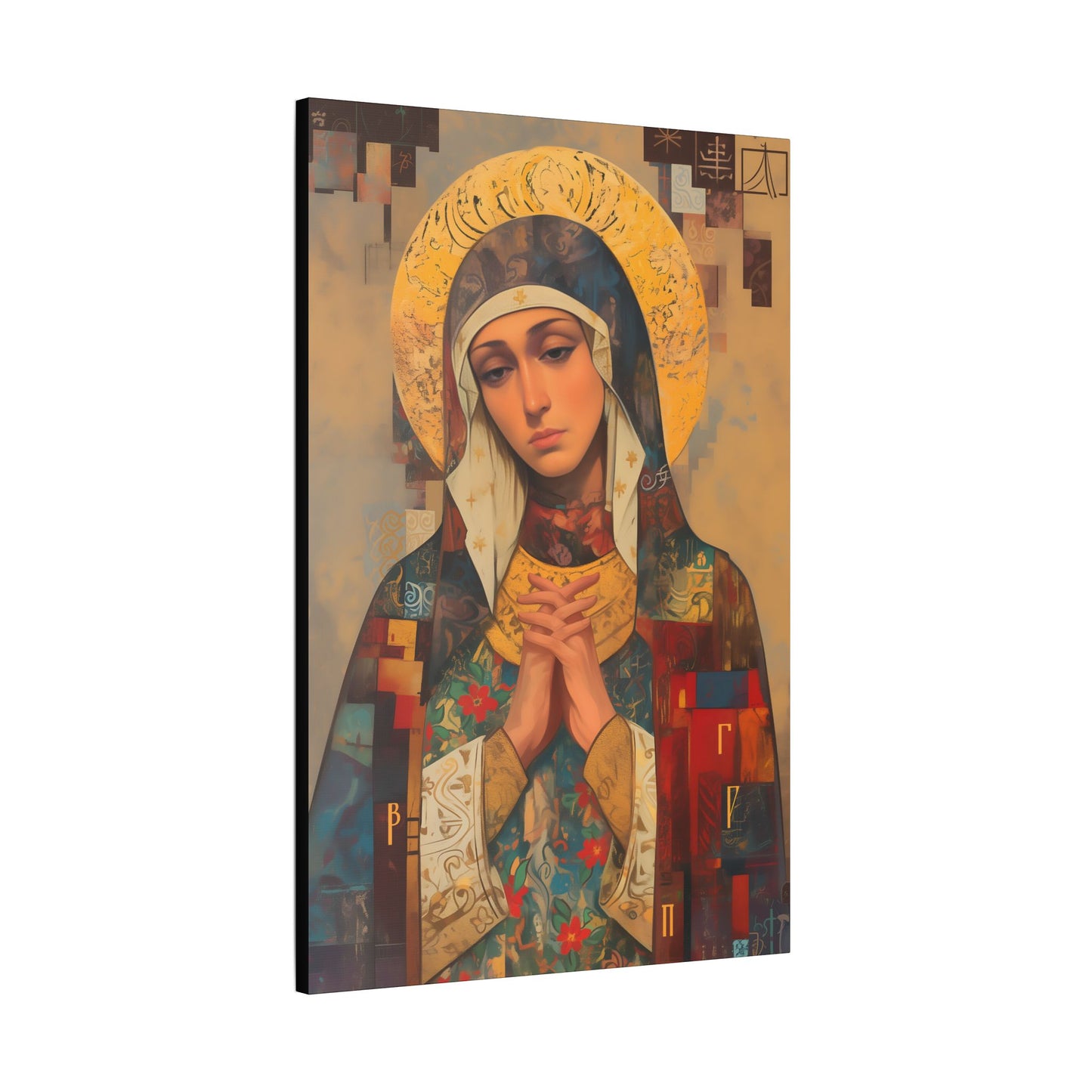 Virgin Mary - Holy Mother of Grace  - Museum Wrapped Canvas - Print - Religious Art for your Home - Catholic art print