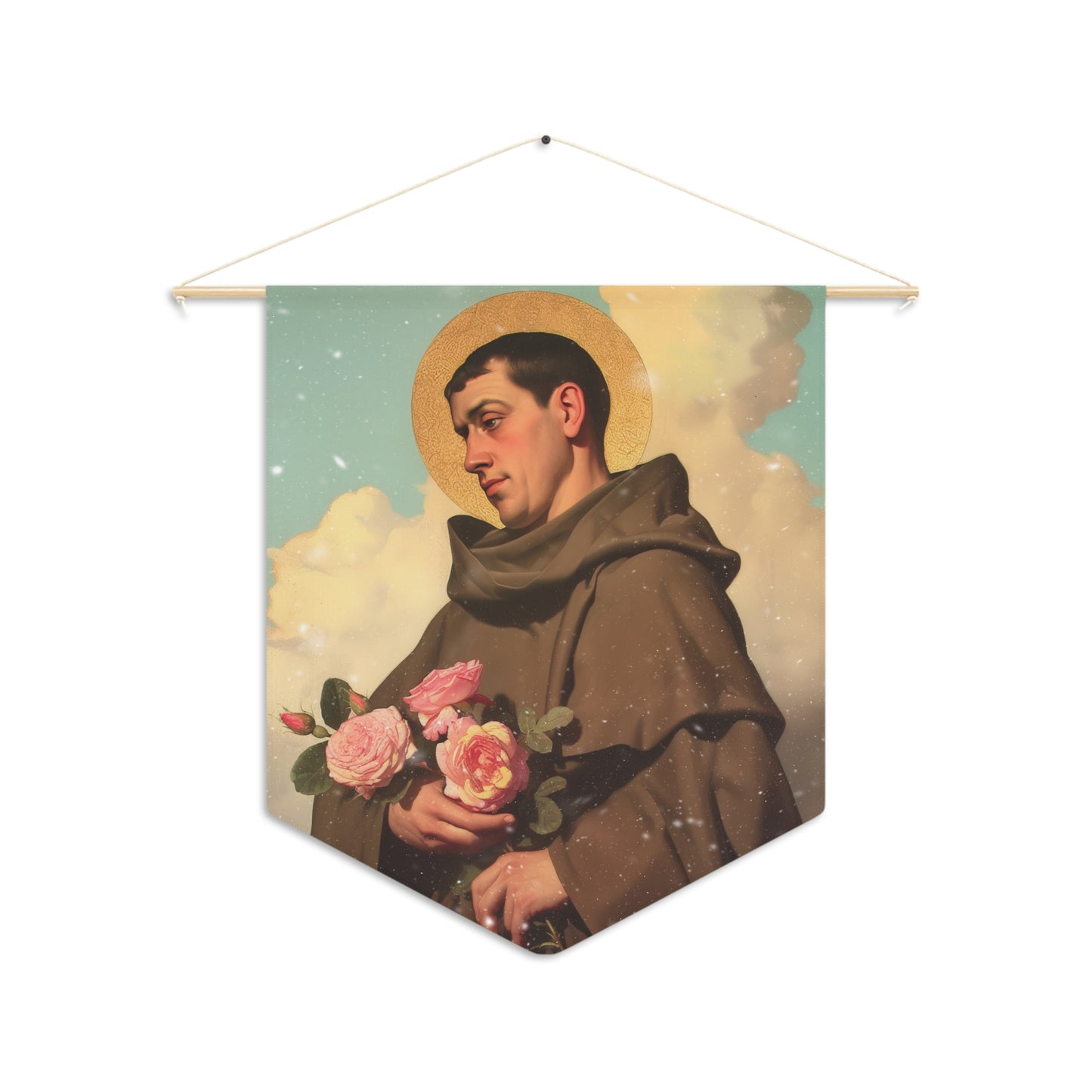 Saint Didacus of Alcala - Wall Banner / Wall Hanging - Christian Art - Prayer room - 18" x 21"