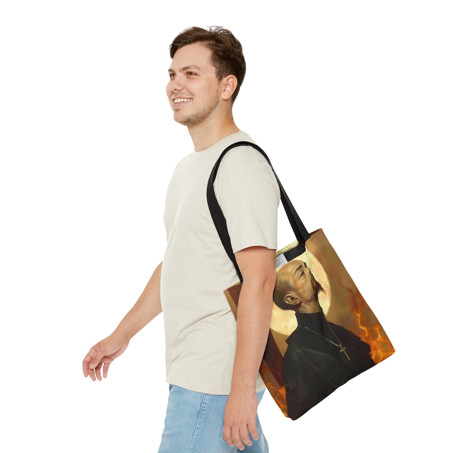 Blessed Thomas Tsughi Tote Bag - Large Medium Small Faith Art Bag - Catholic Faith Purse - Religious - Reusable - Prayer Bag