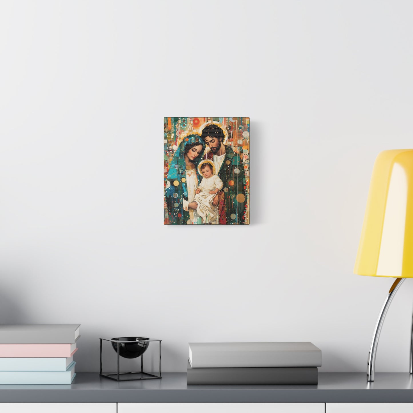 Eternal Light - Mary, Joseph, and the Christ Child - Museum Wrapped Canvas - Sanctified Souls Print - Religious Art - Holy Family Art