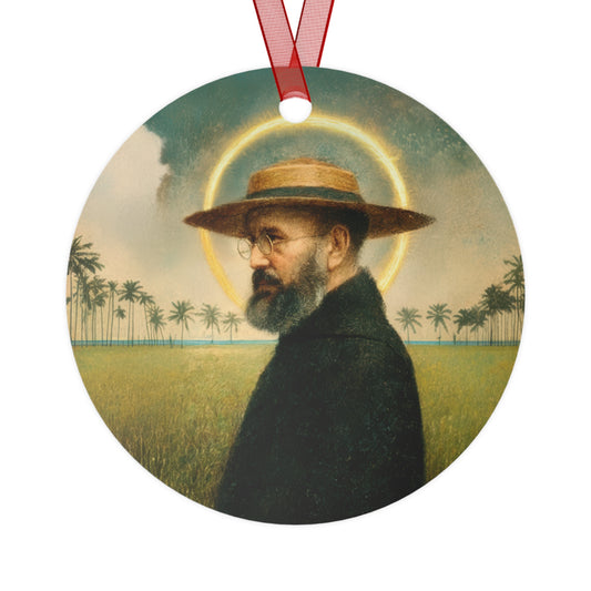 Saint Damien of Molokai Ornament - Religious Holiday Christmas Ornament and Keepsake - Double sided Keepsake