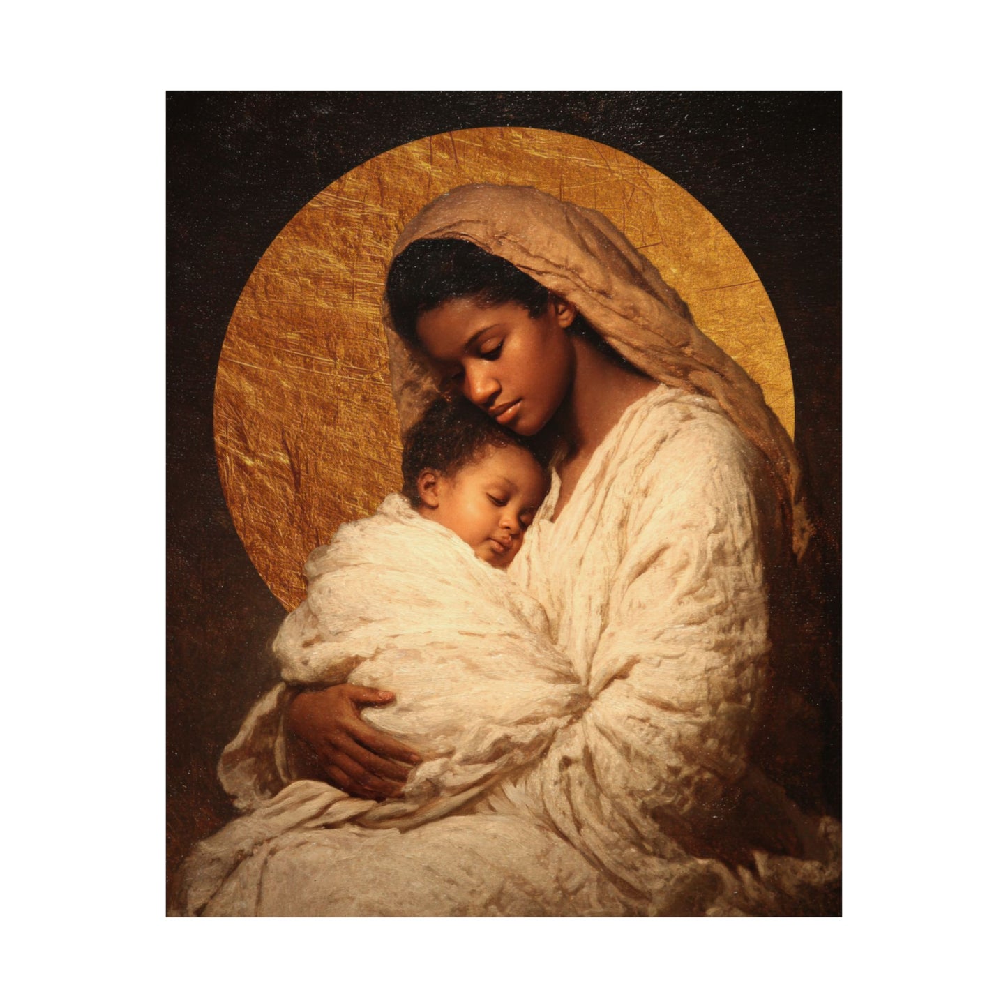 Our Lady of the Manger - Mother Mary and the Christ Child - Sanctified Souls Print - Multiple Sizes - Premium Matte Vertical Posters