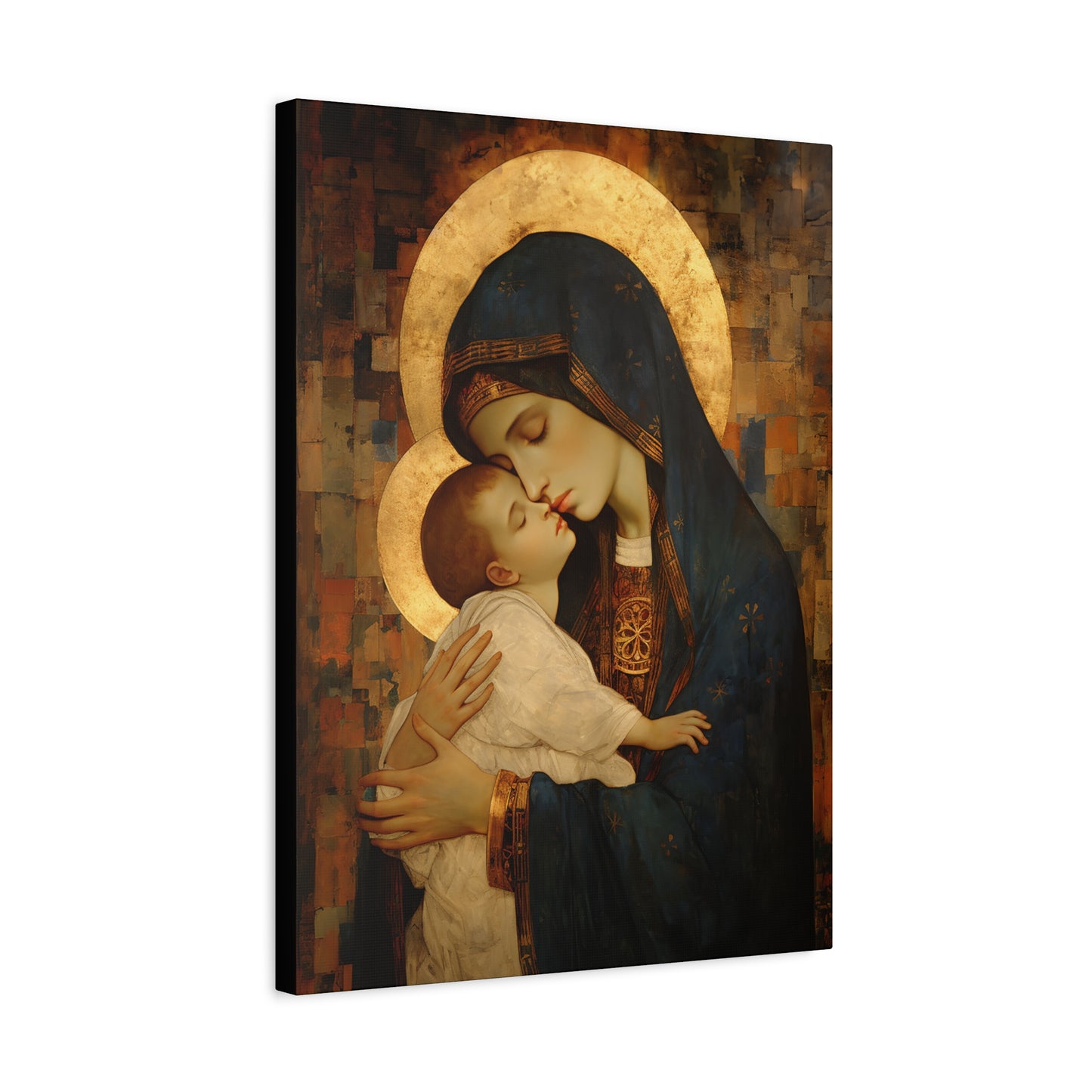 Mother of Mercy - Museum Wrapped Canvas - Sanctified Souls Print - Religious Art for your Home - The Virgin Mary and The Christ Child