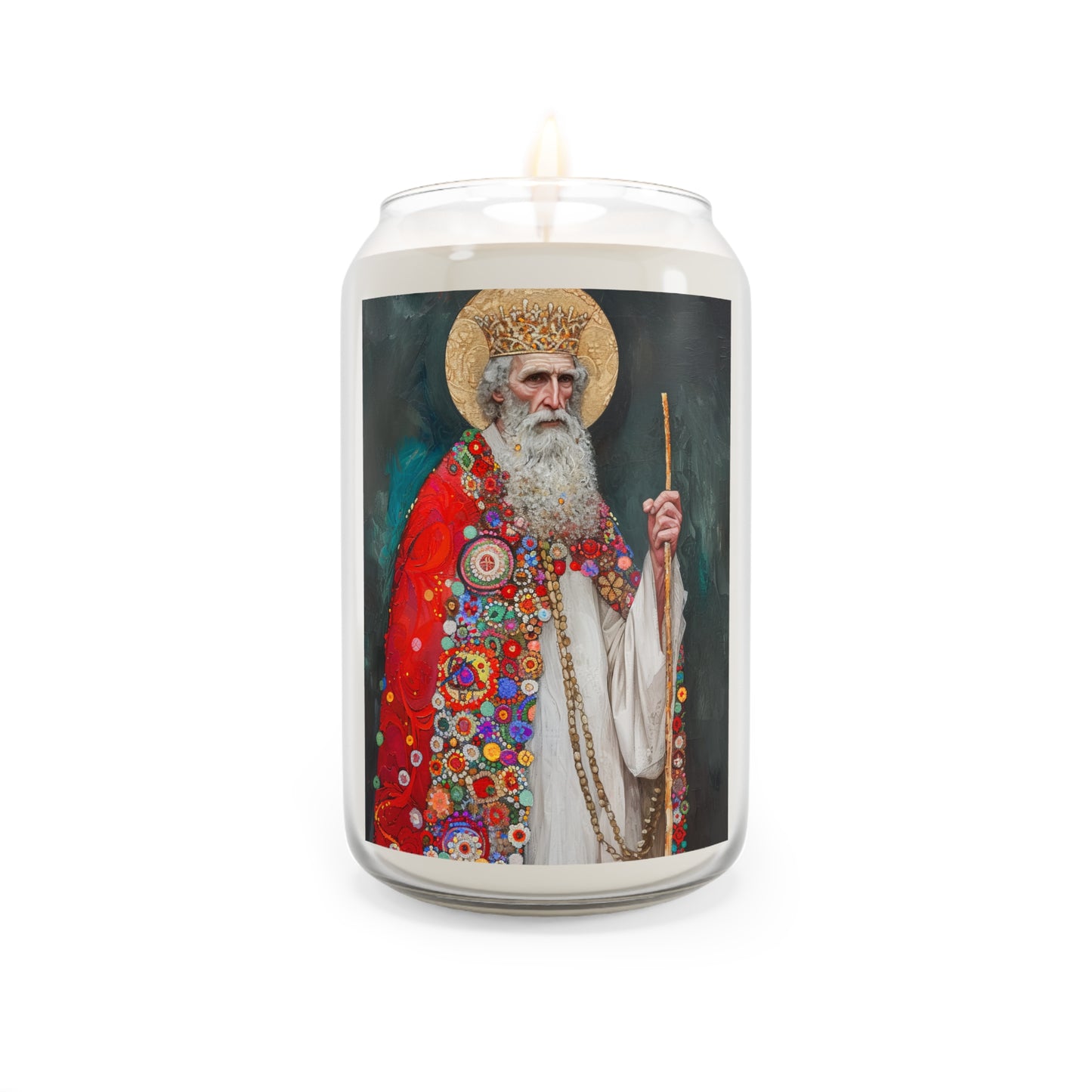 Saint Richard the Pilgrim / Richard of Wessex  - Scented Prayer Candle, 13.75oz - Tall Size - Religious Prayer Candle - Catholic Art