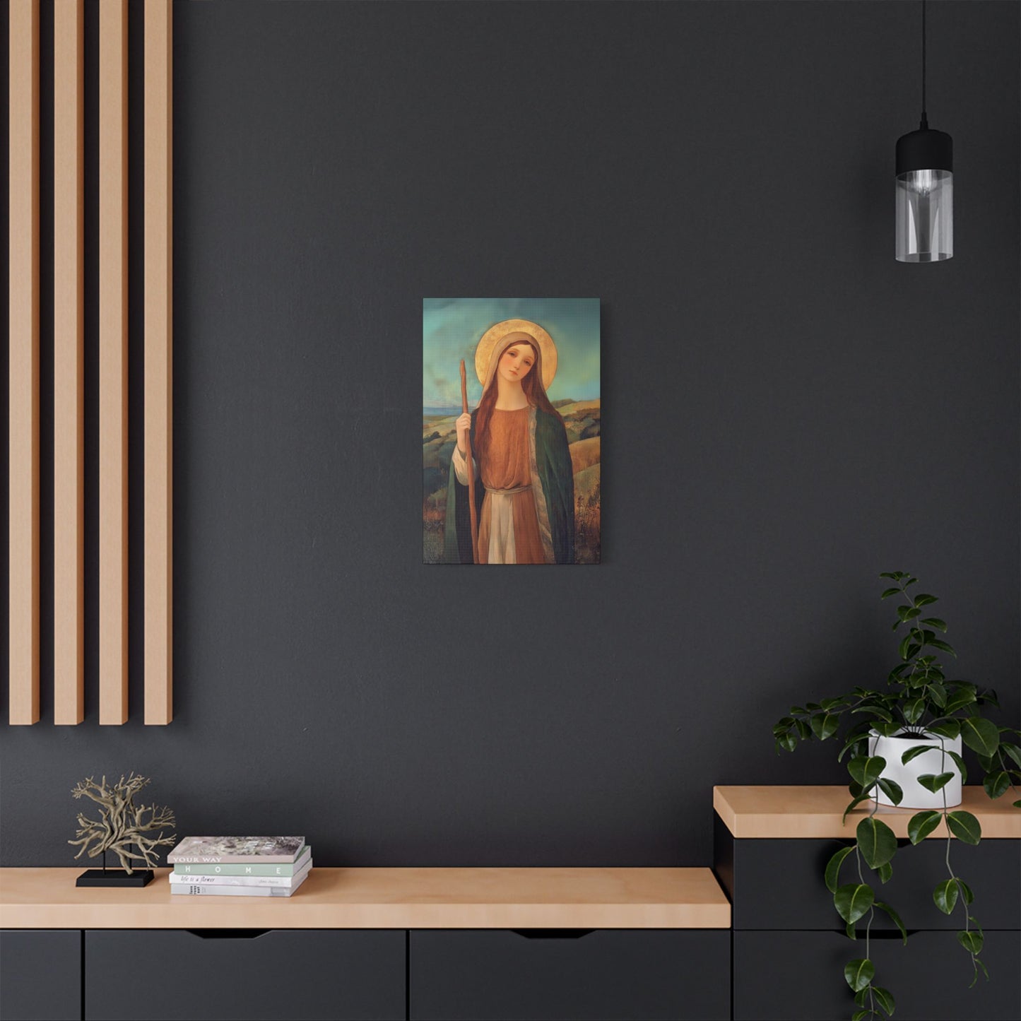 Saint Breage // Saint Breaca -  Wrapped Canvas Print - Multiple Sizes - Catholic Home art Matte Canvas, Stretched