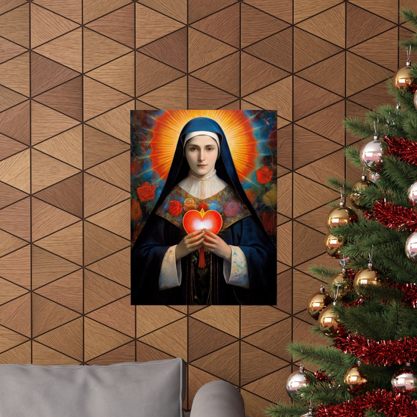 Saint Jane Frances de Chantal Print - Sanctified Souls Print - Multiple Sizes - Premium Matte Vertical Posters