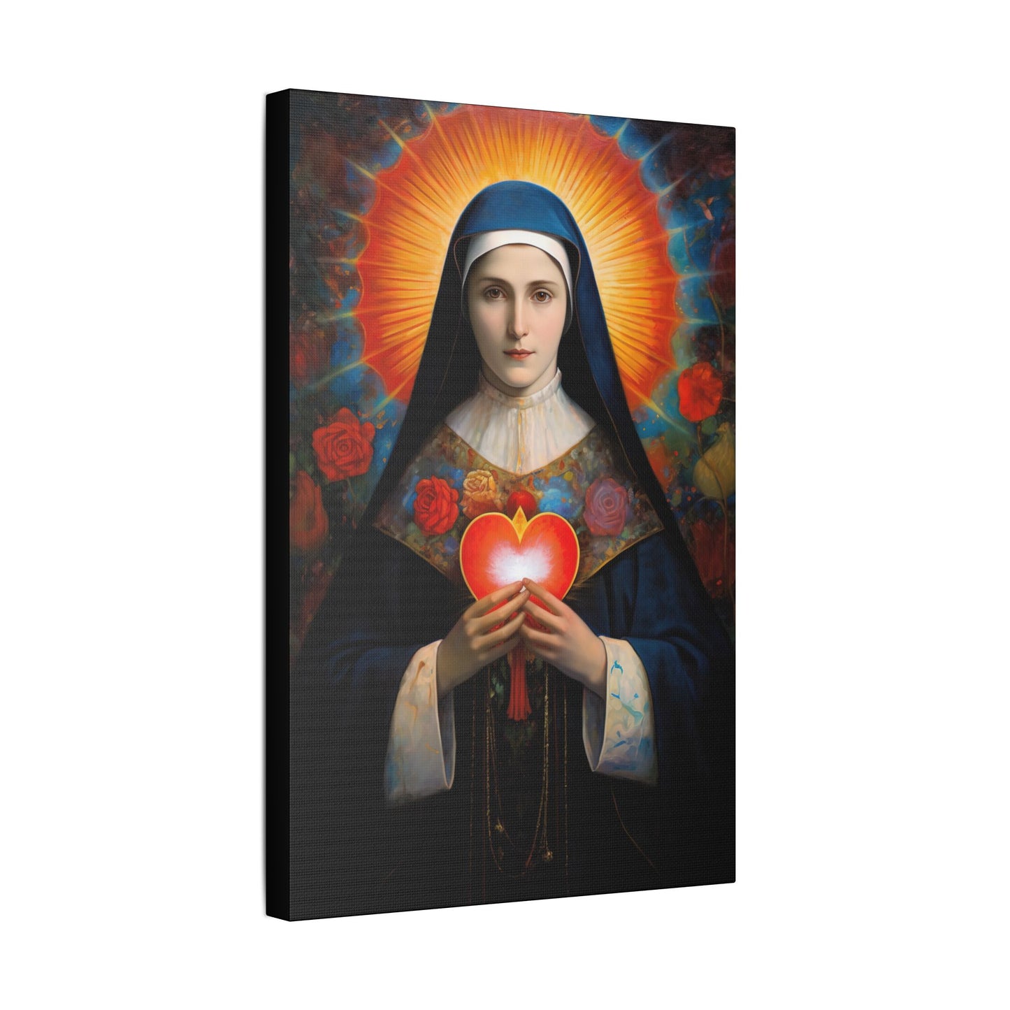 Saint Jane Frances de Chantal Canvas Print - Multiple Sizes - Catholic Home art - Museum Wrapped Canvas - Sanctified Souls Print