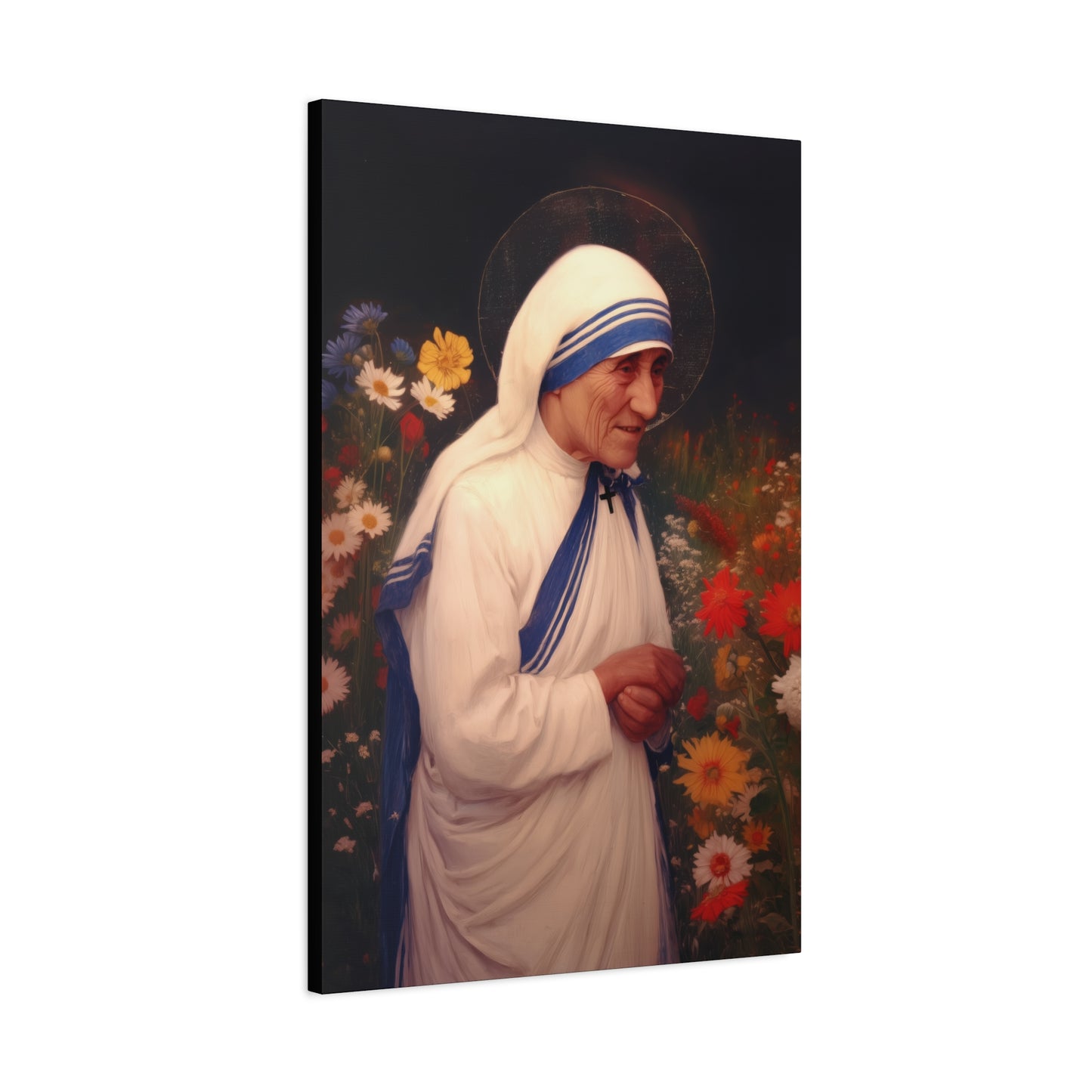 Saint Teresa of Calcutta -  Museum Wrapped Canvas - Sanctified Souls Print - Religious Art for your Home - Catholic Patron Saint Art