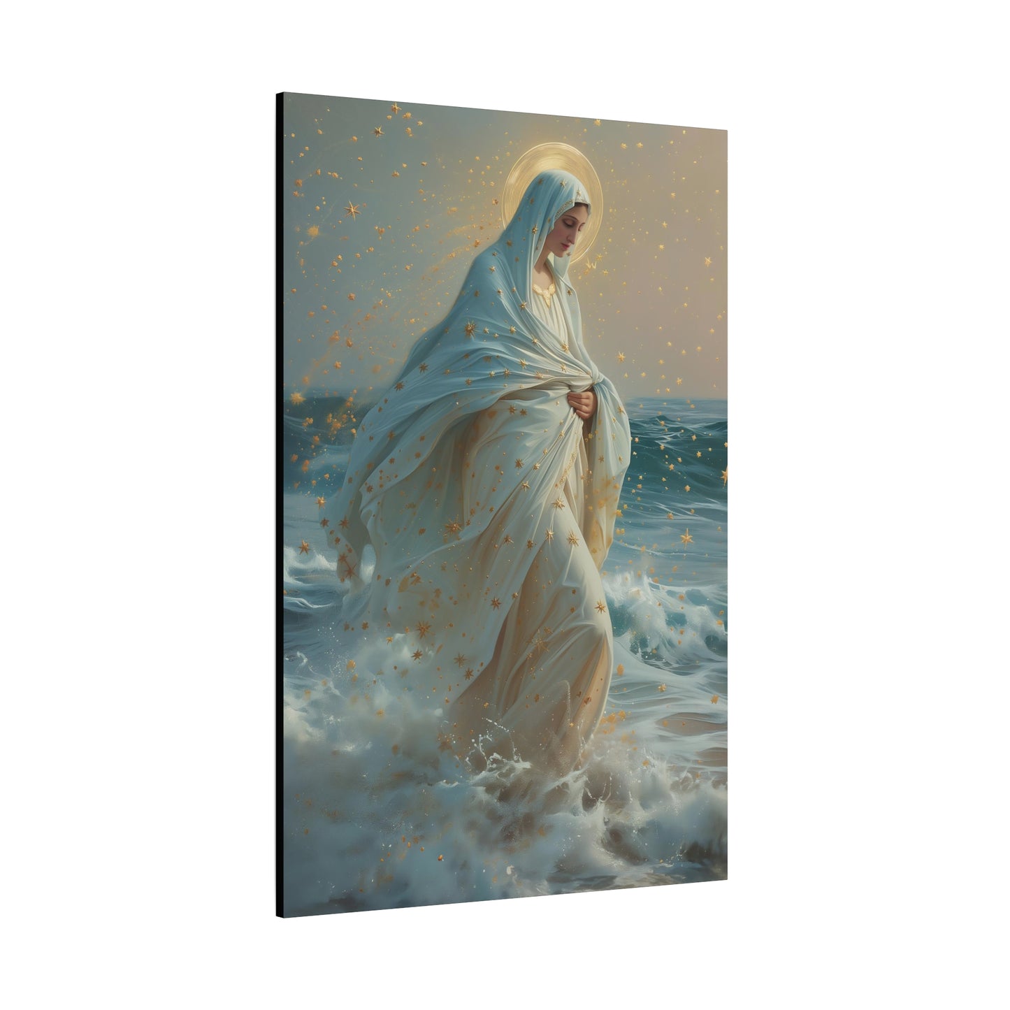 Guiding Light - Our Lady, Star of the Sea - Museum Wrapped Canvas - Sanctified Souls - Religious Art for your Home
