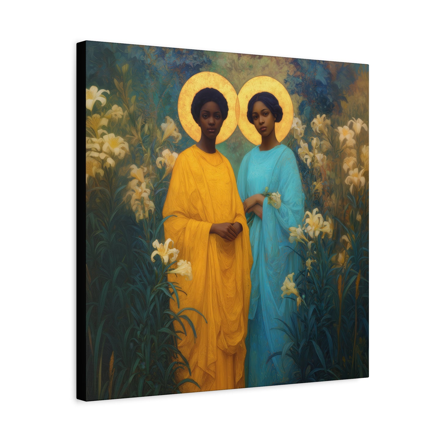 Saint Perpetua and Saint Felicity -  Museum Wrapped Canvas - Sanctified Souls Print - Religious Art for your Home - Catholic Saint Art