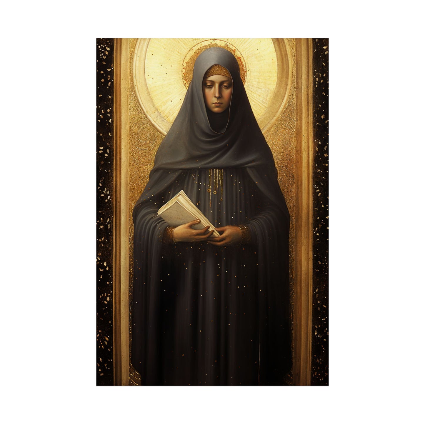 Saint Monica of Hippo - Print - Sanctified Souls Print - Multiple Sizes - Premium Matte Vertical Posters