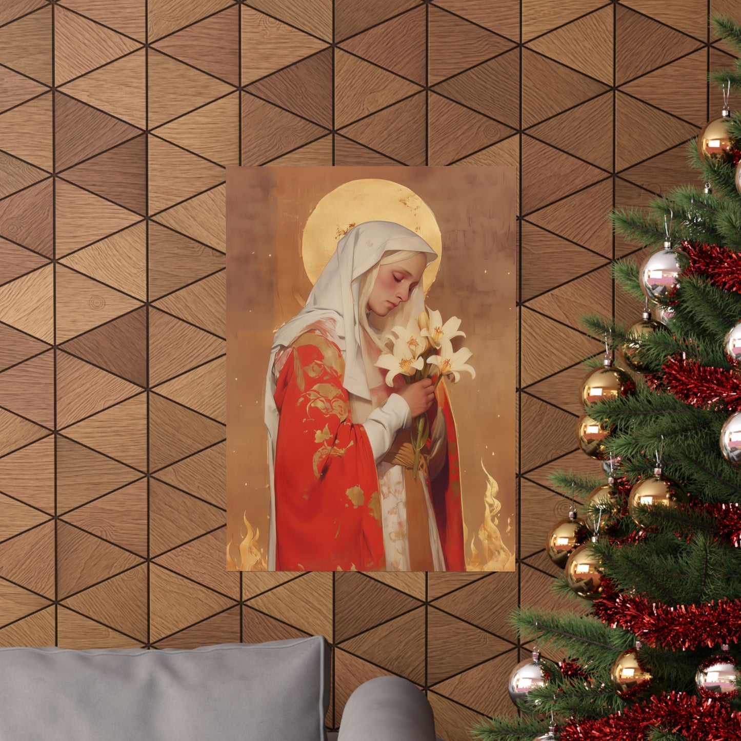 Saint Faith of Agen - Sanctified Souls Print - Multiple Sizes - Premium Matte Vertical Posters