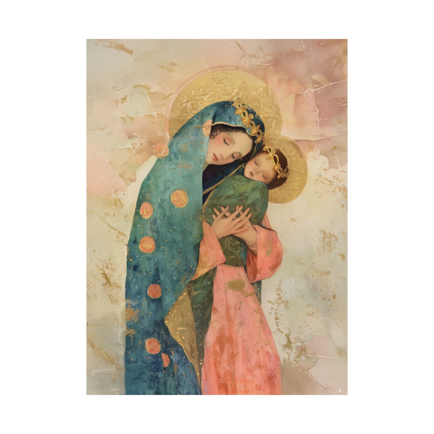 The Sweet Advocate of Souls - Mary, Help of Christians - Sanctified Souls Print - Multiple Sizes - Premium Matte Vertical Posters