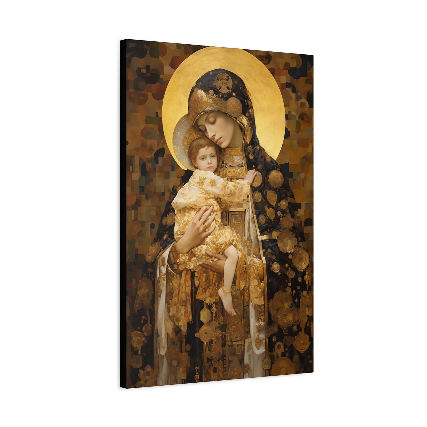The Light of Love - Museum Wrapped Canvas - Sanctified Souls Print - Religious Art for your Home - The Virgin Mary and The Christ Child