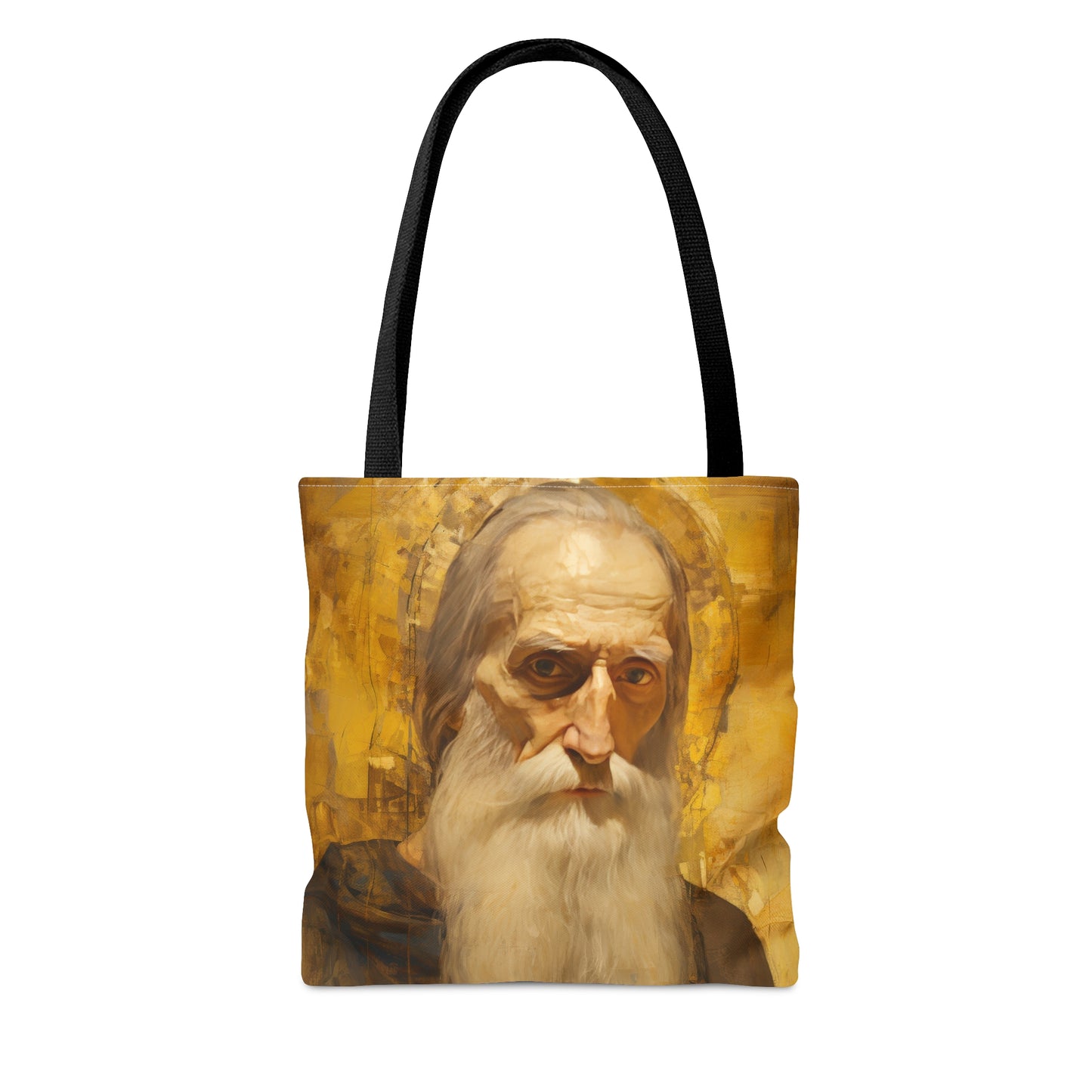 Saint Athanasius the Athonite Tote Bag - Large Medium Small Faith Art Bag - Catholic Faith Purse - Religious Carry All Reusable Tote Bag