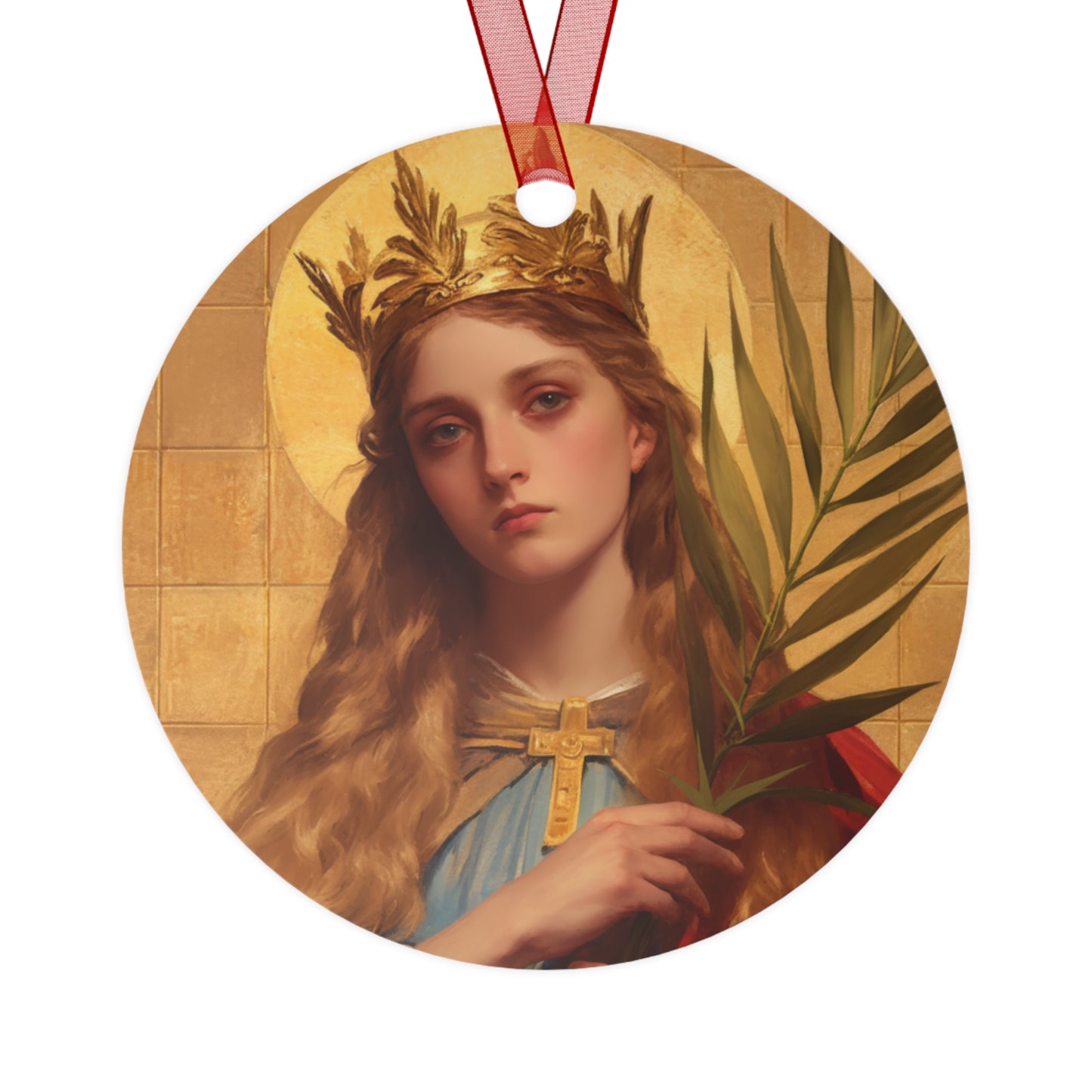Saint Agrippina - Metal Ornament - Religious Holiday Christmas Ornament and Keepsake