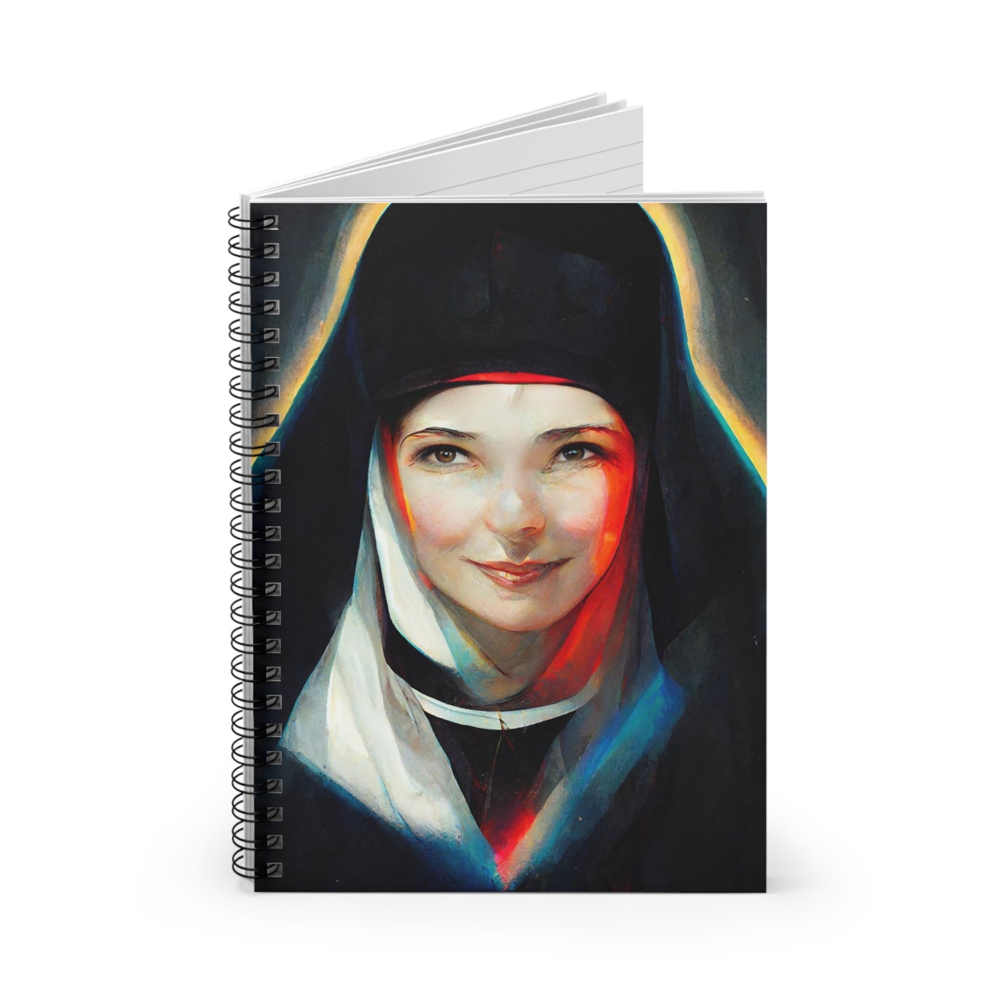 Saint Faustina Kowalska Journal - Sanctified Souls Art - Religious Based Notebook - Spiral Notebook - Ruled Line