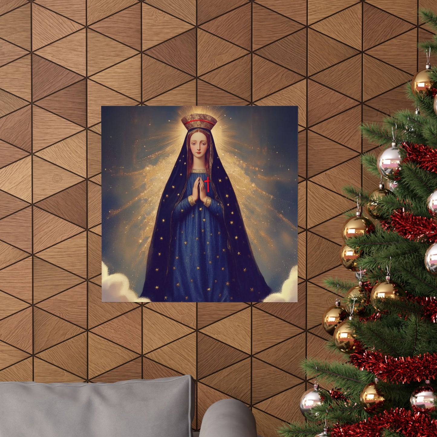 Our Lady of Pontmain -  Sanctified Souls Print - Multiple Sizes - Premium Posters - Catholic Art - Christian Home - Mother Mary Art