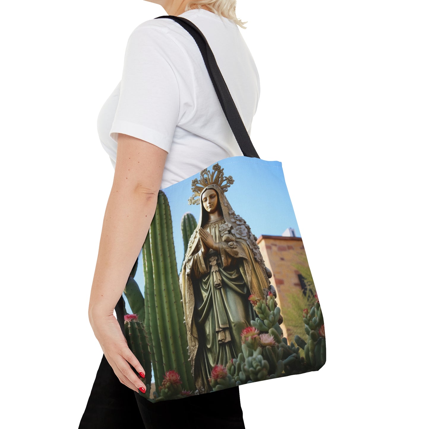 Our Lady of Guadalupe Tote Bag - Catholic faith inspired carry-all purse - day to day bag
