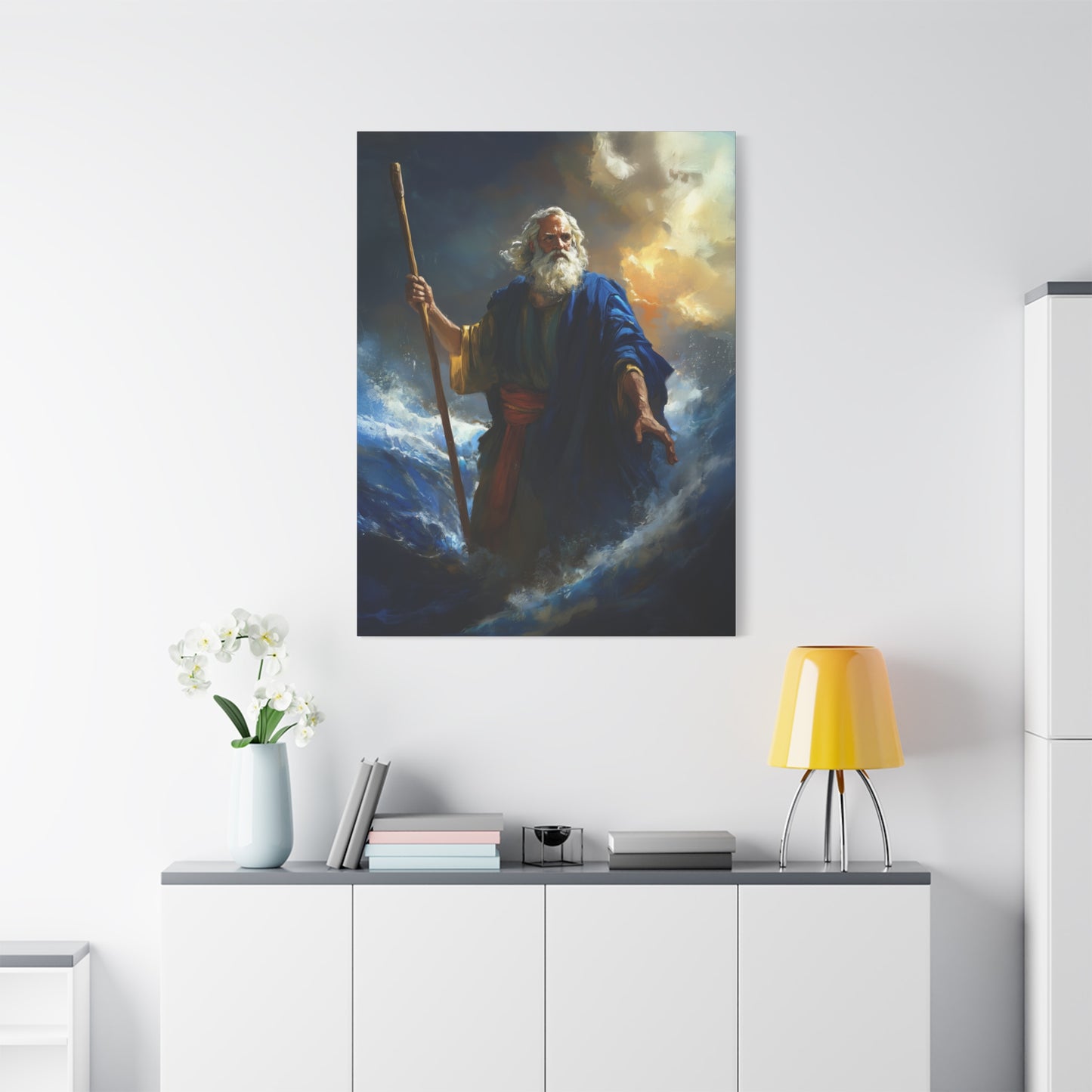 Moses Before the Trembling Sea - Gallery Wrapped Canvas - Print - Religious Art for your Home - Catholic Art