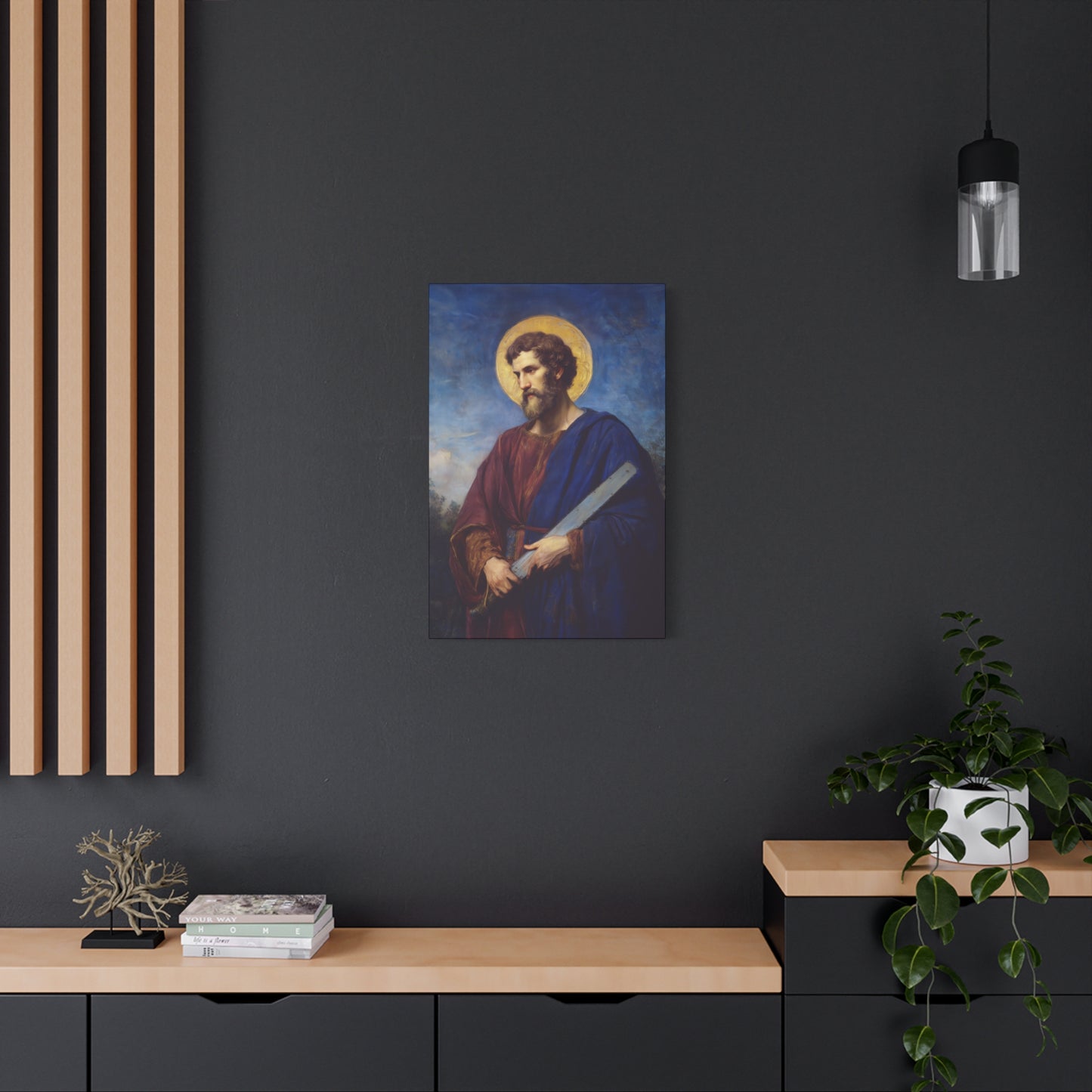 Saint Simon the Apostle  - Gallery Wrapped Canvas - Print - Religious Art for your Home - Catholic Art