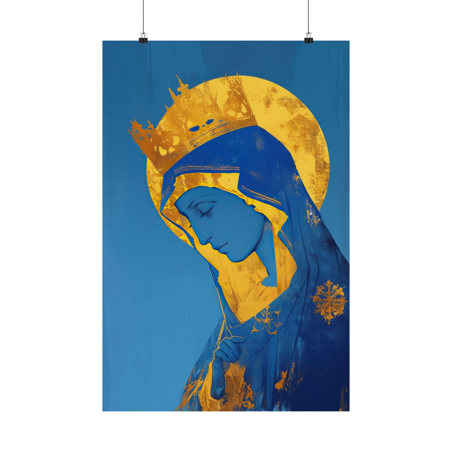 Mother Mary - Light of All Faithful Poster Print - Sanctified Souls Print - Multiple Sizes - Premium Posters - Catholic Art - Virgin Mary