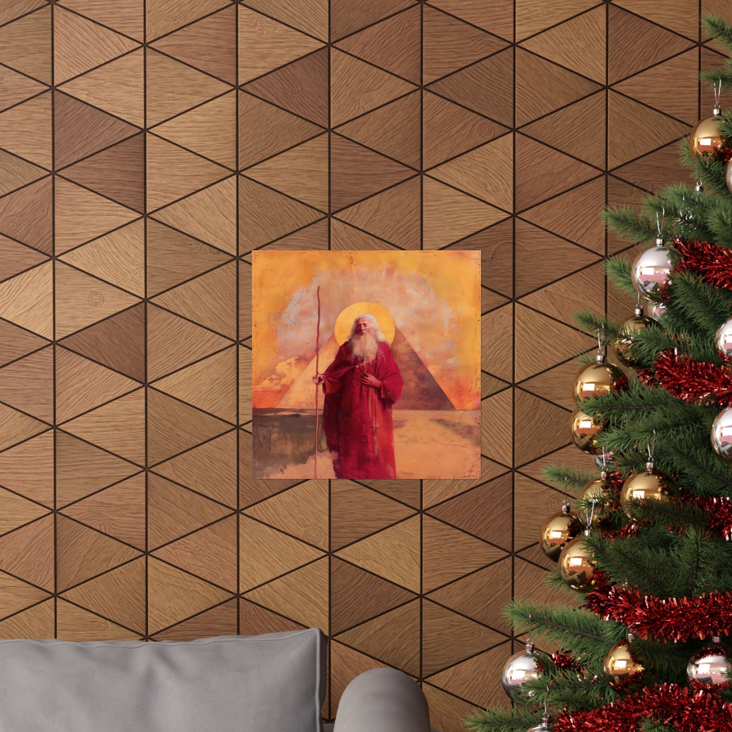He Led Them with a Staff - Moses in Egypt - Sanctified Souls Print - Multiple Sizes - Premium Matte Vertical Posters - Bible Story
