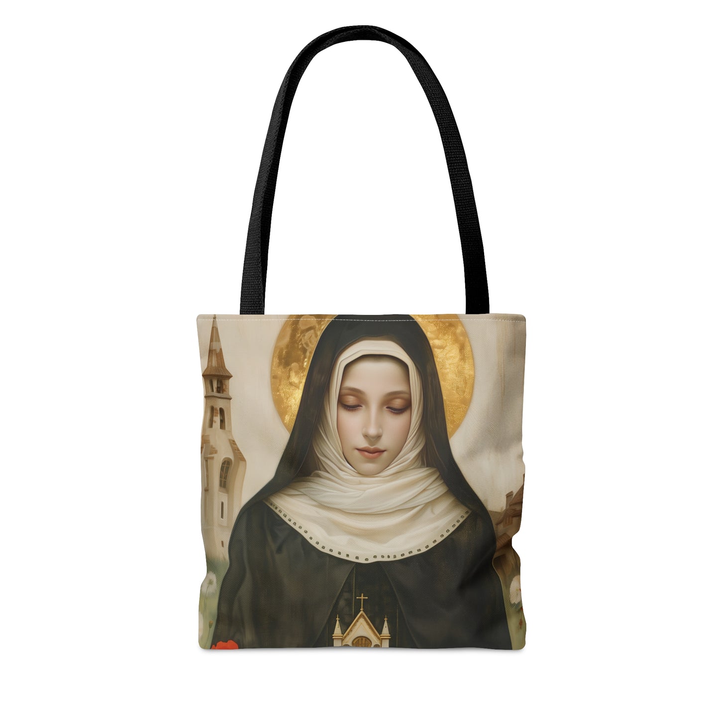 Saint Erentrude Tote Bag - Large Medium Small Faith Art Bag - Catholic Faith Purse - Religious Carry All Reusable Tote Bag