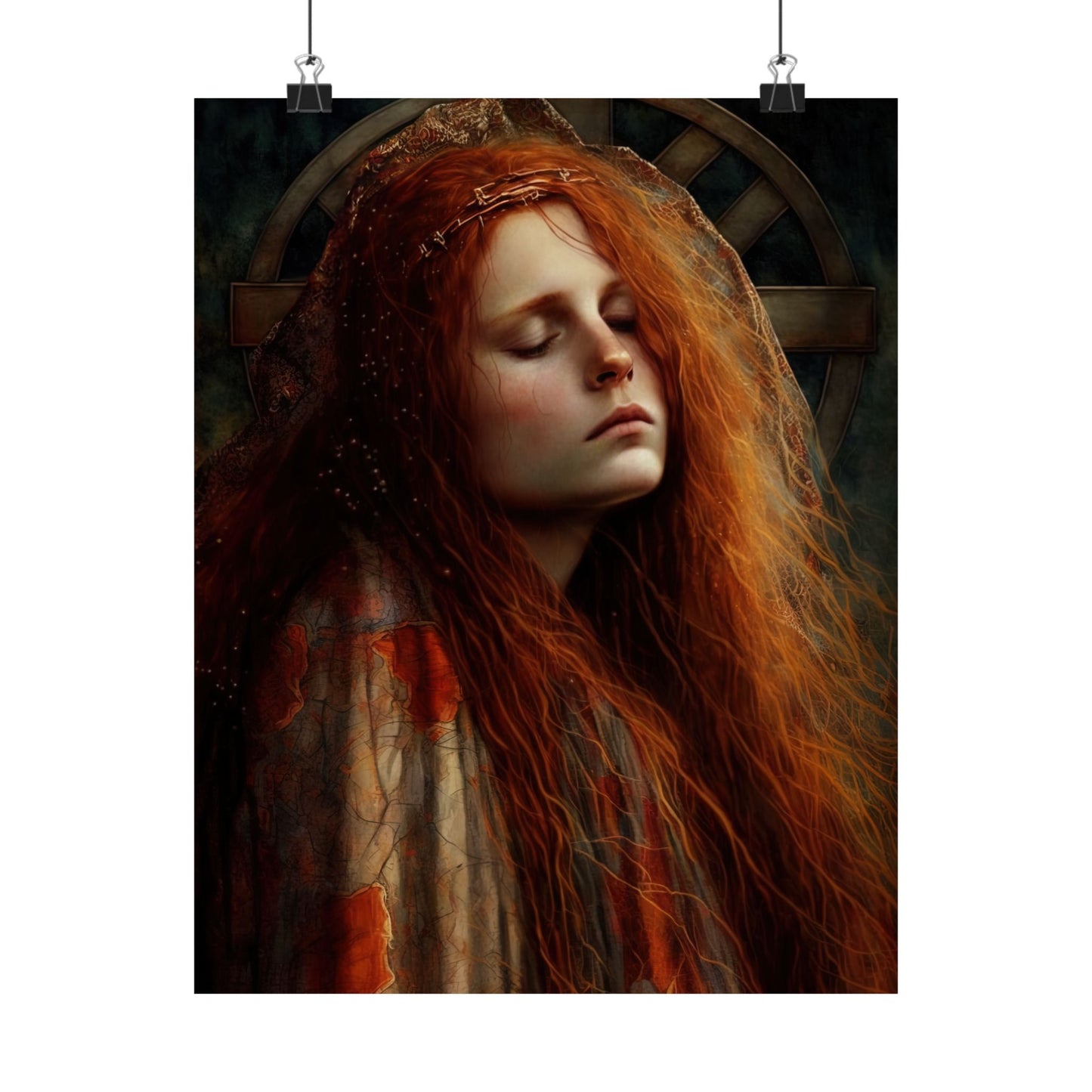 The Penitent Magdalene - Saint Mary Magdalene Print - Sanctified Souls Print - Multiple Sizes - Premium Matte Vertical Posters