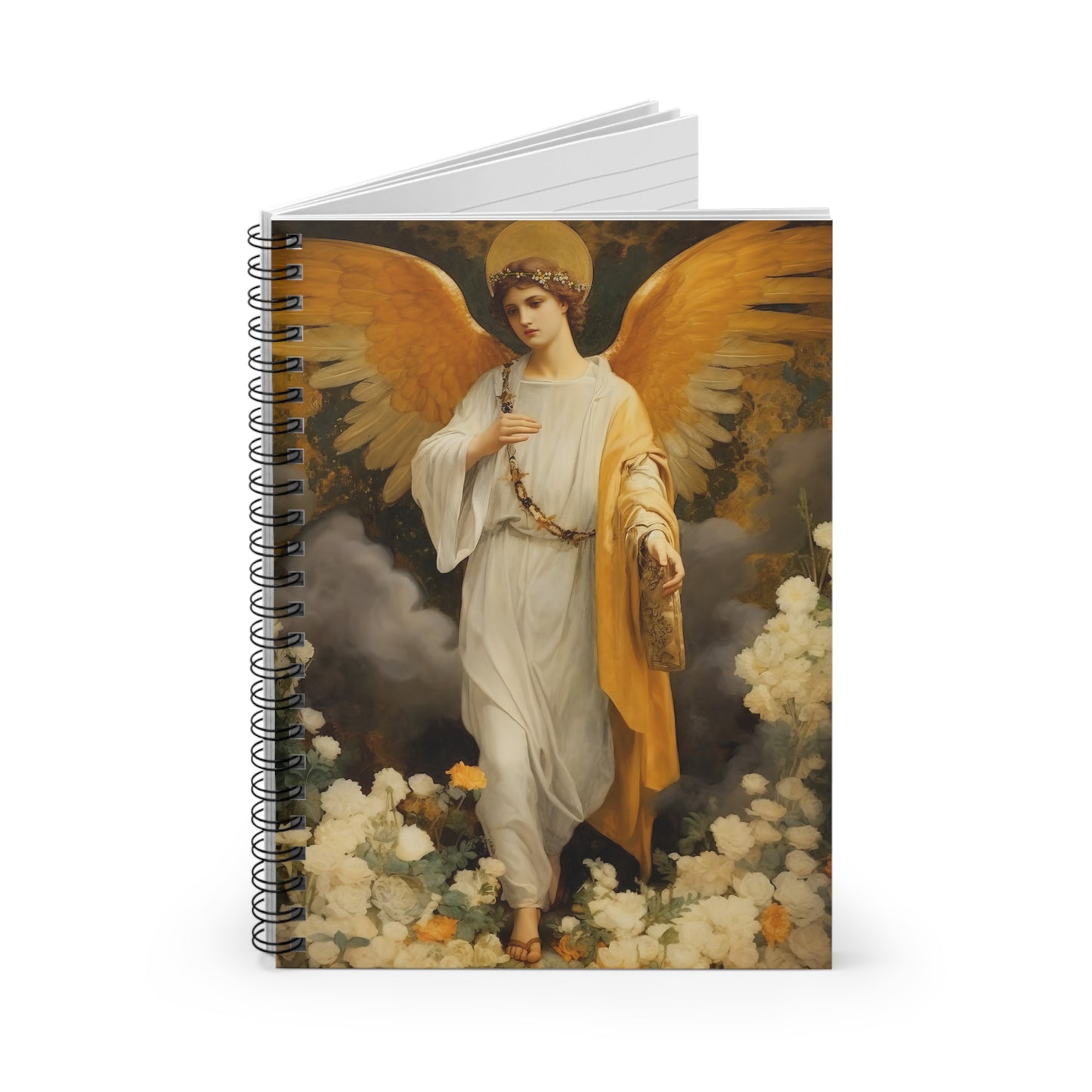 Saint Gabriel the Archangel Journal - Sanctified Souls Art - Religious Based Notebook - Spiral Notebook - Ruled Line