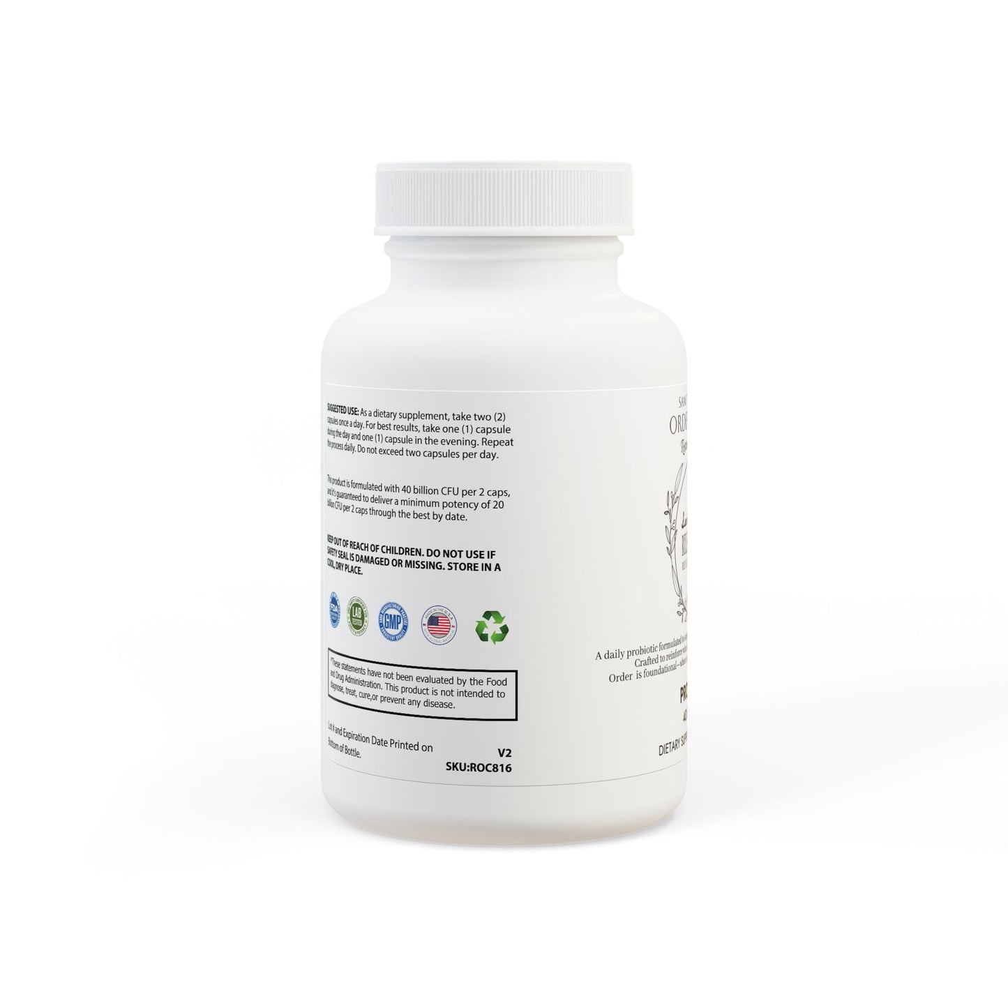 Saint Agnes's Rule & Remedy - Order · Ordo - Restored Balance - Probiotics Supplement (60 Capsules)