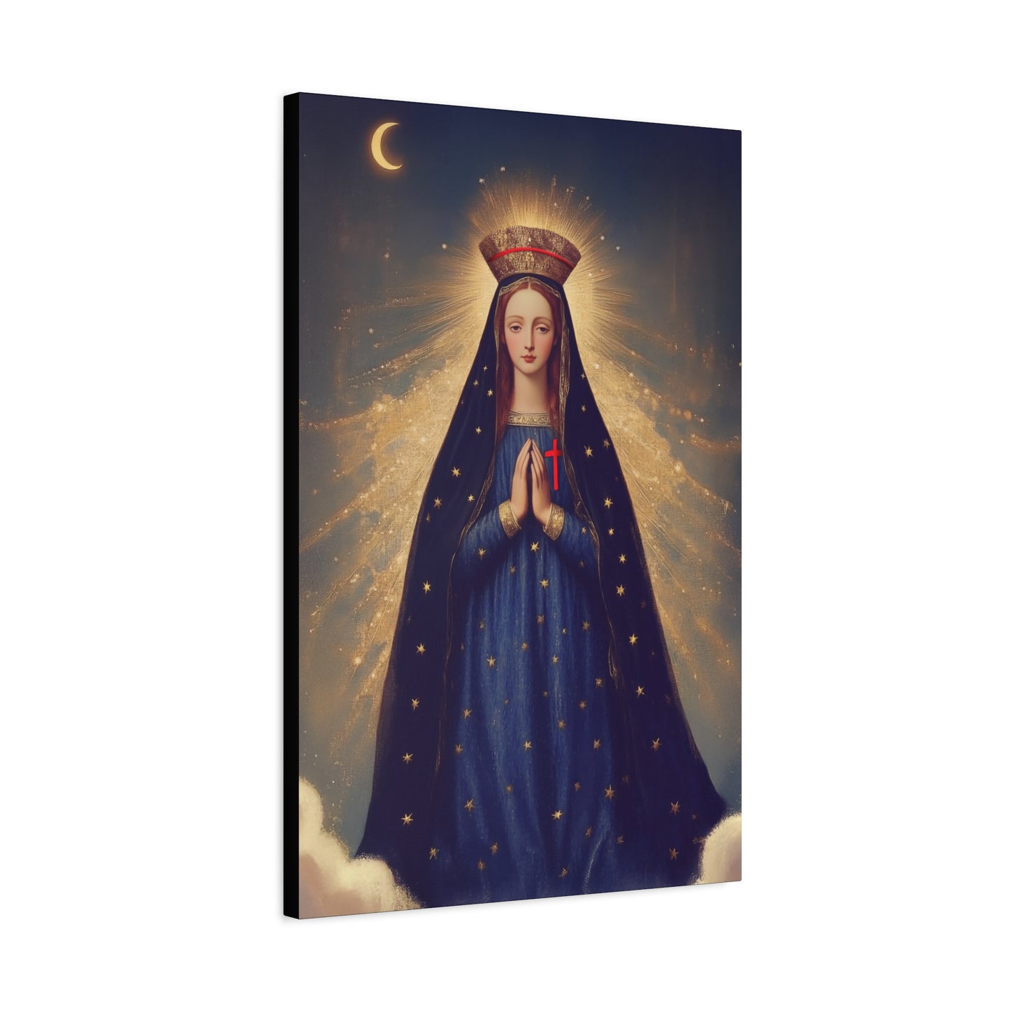 Our Lady of Pontmain - Multiple Sizes - Catholic Home art - Museum Wrapped Canvas - Sanctified Souls Print - Mother Mary Art