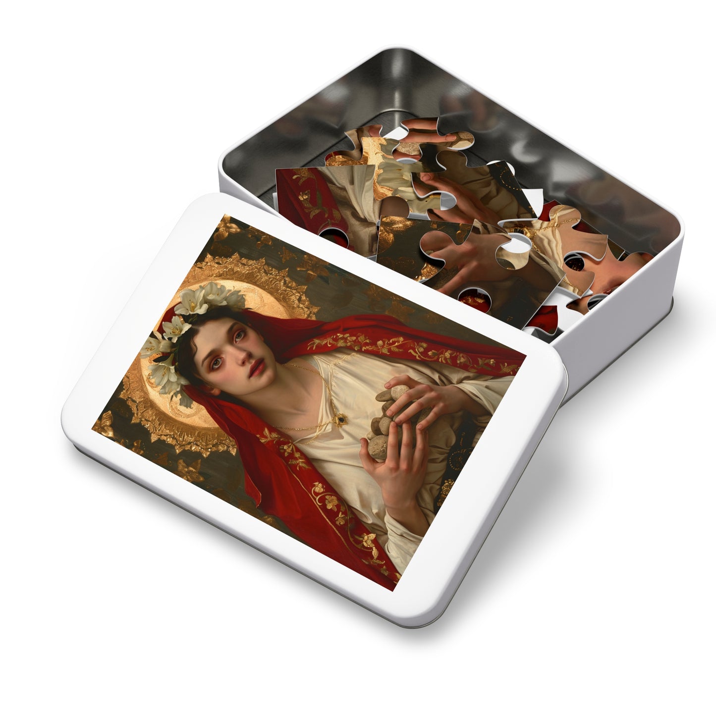 Saint Emerentiana - Puzzle and Keepsake Tin - Jigsaw Puzzle (30, 110, 252, 500,1000-Piece) - Religious Puzzle