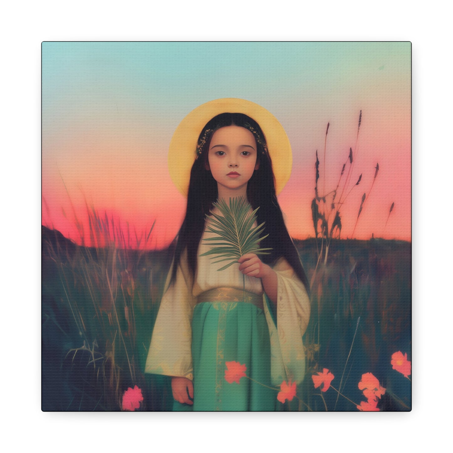 Saint Charity - Multiple Sizes - Catholic Home art - Museum Wrapped Canvas - Sanctified Souls Print - Martyr Saint