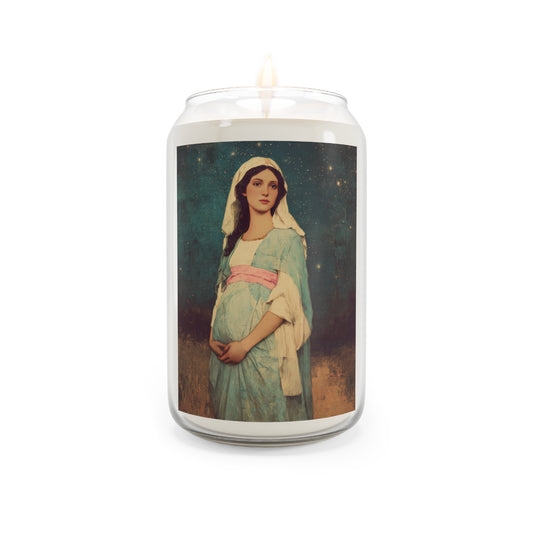 Our Lady of 'O' - Our Lady of Expectation - Mother Mary - Marian Art - Scented Prayer Candle, 13.75oz - Tall Size - Religious Candle