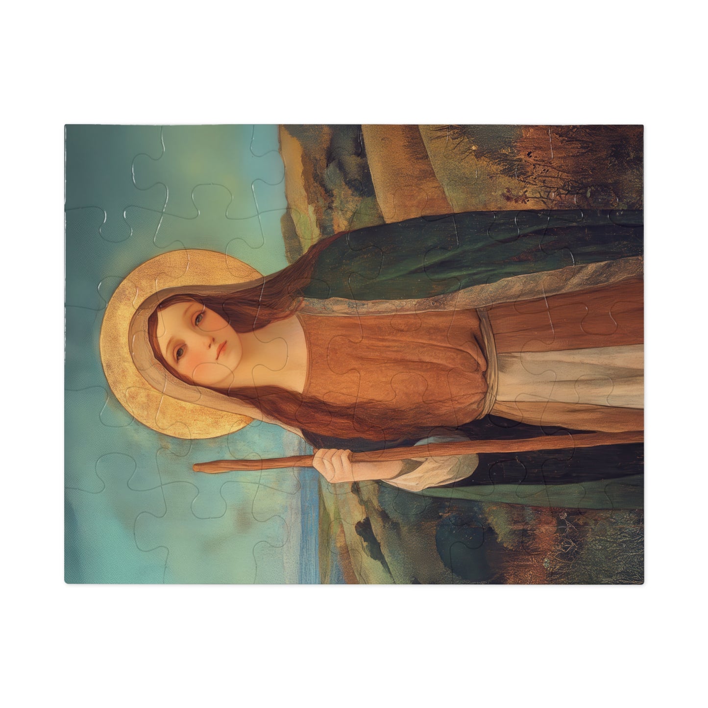 Saint Breage // Saint Breaca - Puzzle & Keepsake Tin - Religious Jigsaw Puzzle (30, 110, 252, 500,1000-Piece)