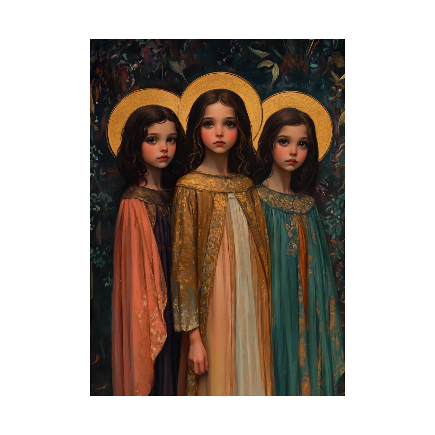 Saints Faith, Hope and Charity - Sanctified Souls Print - Multiple Sizes - Premium Matte Vertical Posters - Sister Saints