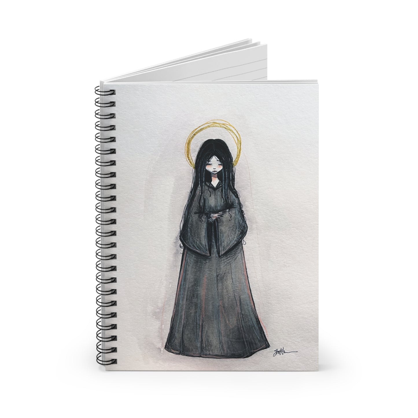 Blessed Mary Magdalen Kiota Catholic Spiral Notebook | Christian Prayer Journal | Hand-Drawn Sacred Art Notebook | Religious Journal