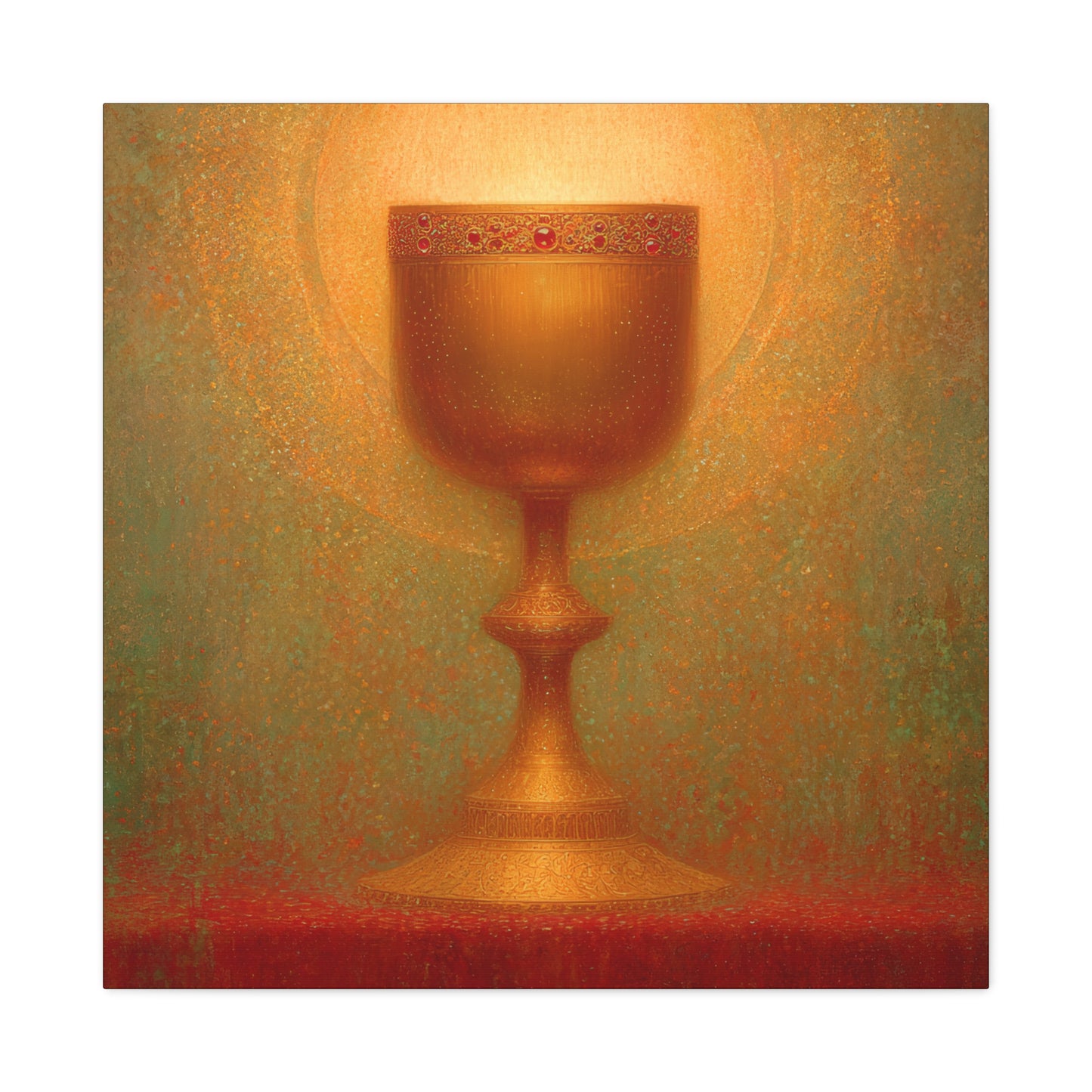 Chalice of the Lamb, Light of the World - The Holy Grail - Gallery Wrapped Canvas - Print - Religious Art for your Home - Catholic Art