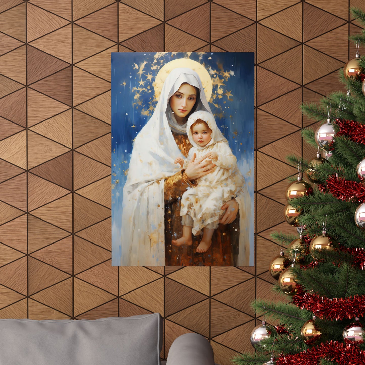 Divine Frost - Our Lady of the Snows Print - Sanctified Souls Print - Multiple Sizes - Premium Matte Vertical Posters