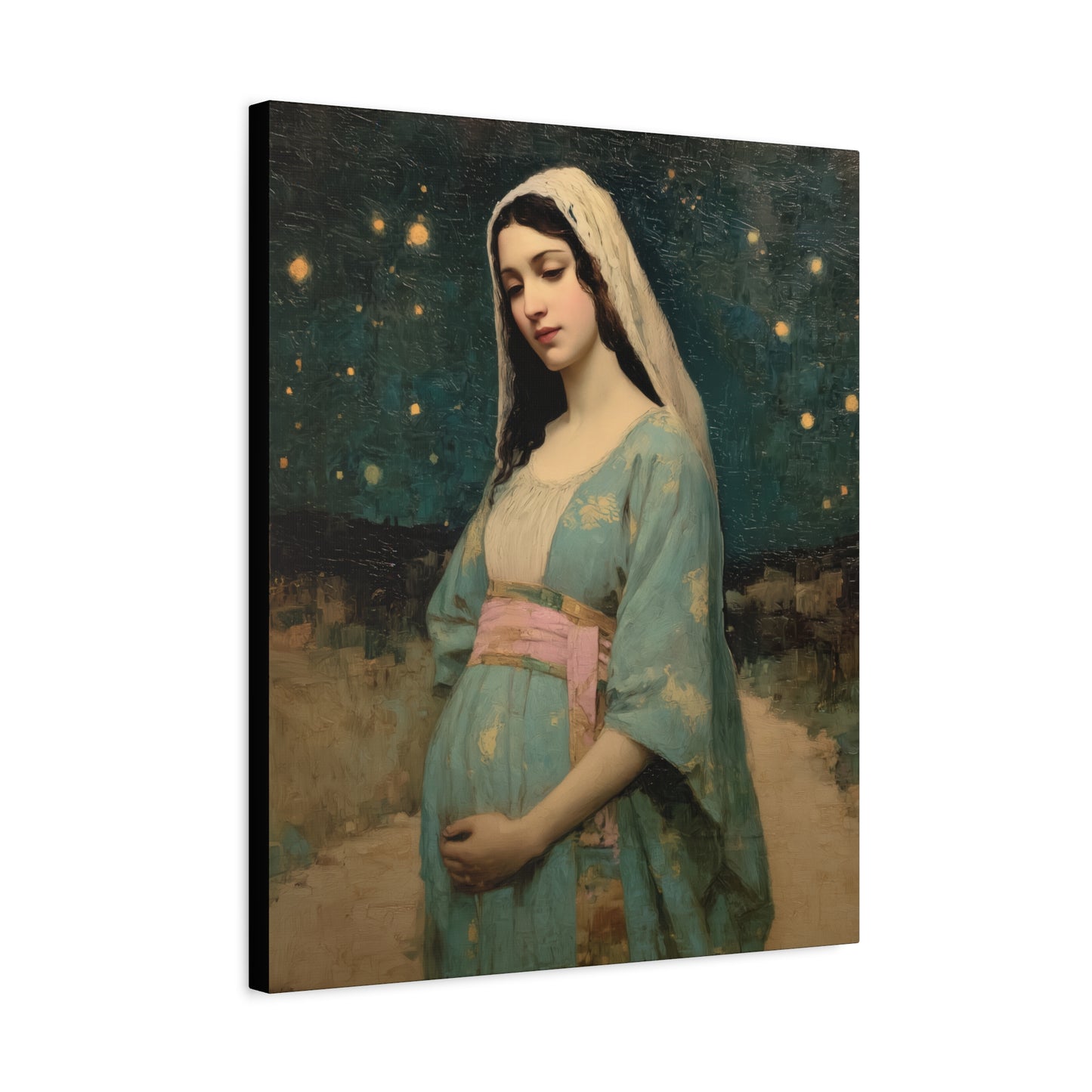 Our Lady of 'O' - Our Lady of Expectation - Mother Mary - Marian Art - Gallery Wrapped Canvas - Print - Catholic Art Print