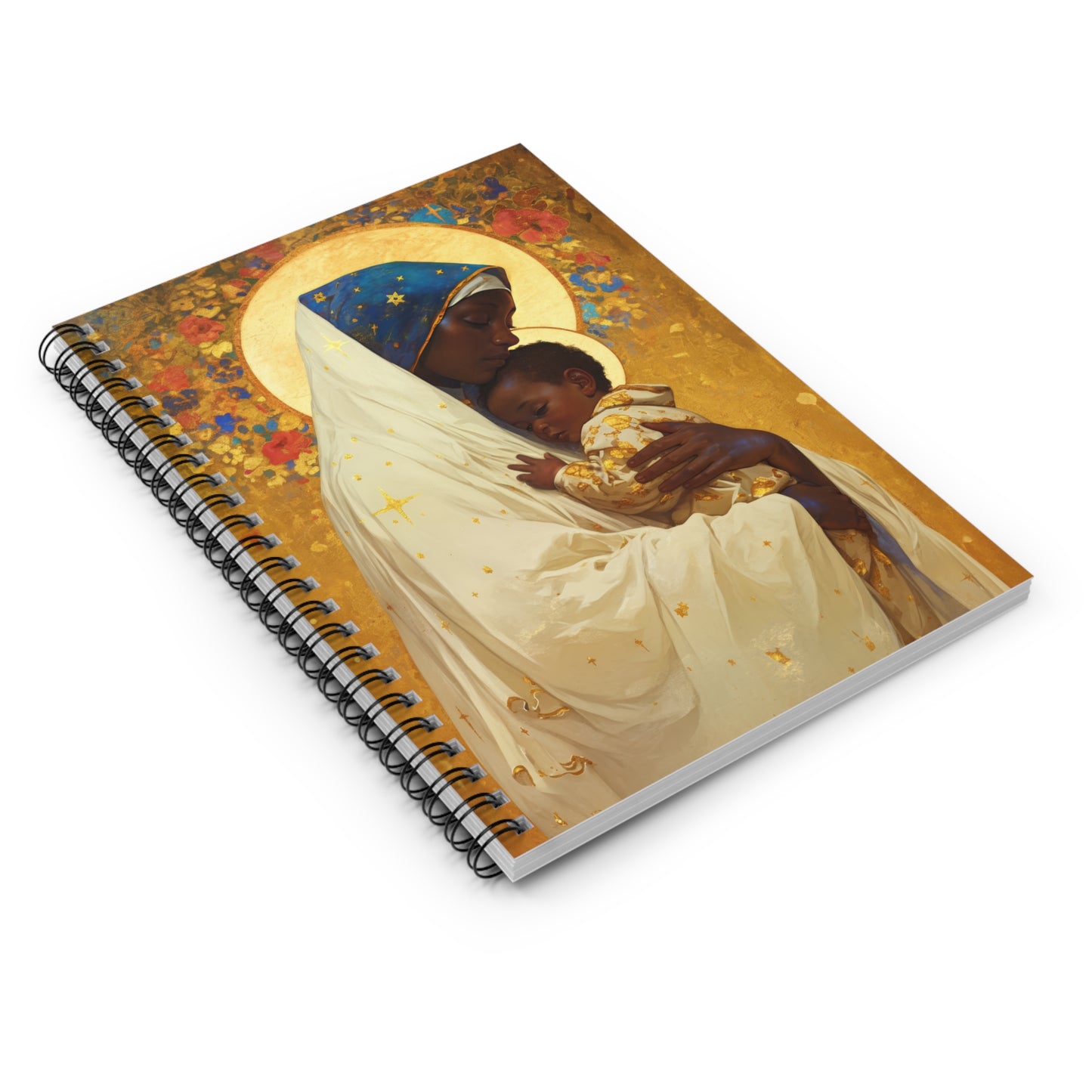 Queen of Peace and Love- Our Lady of Kibeho's Message Sanctified Souls Art - Religious - Spiral Notebook - Ruled Line - Religious art