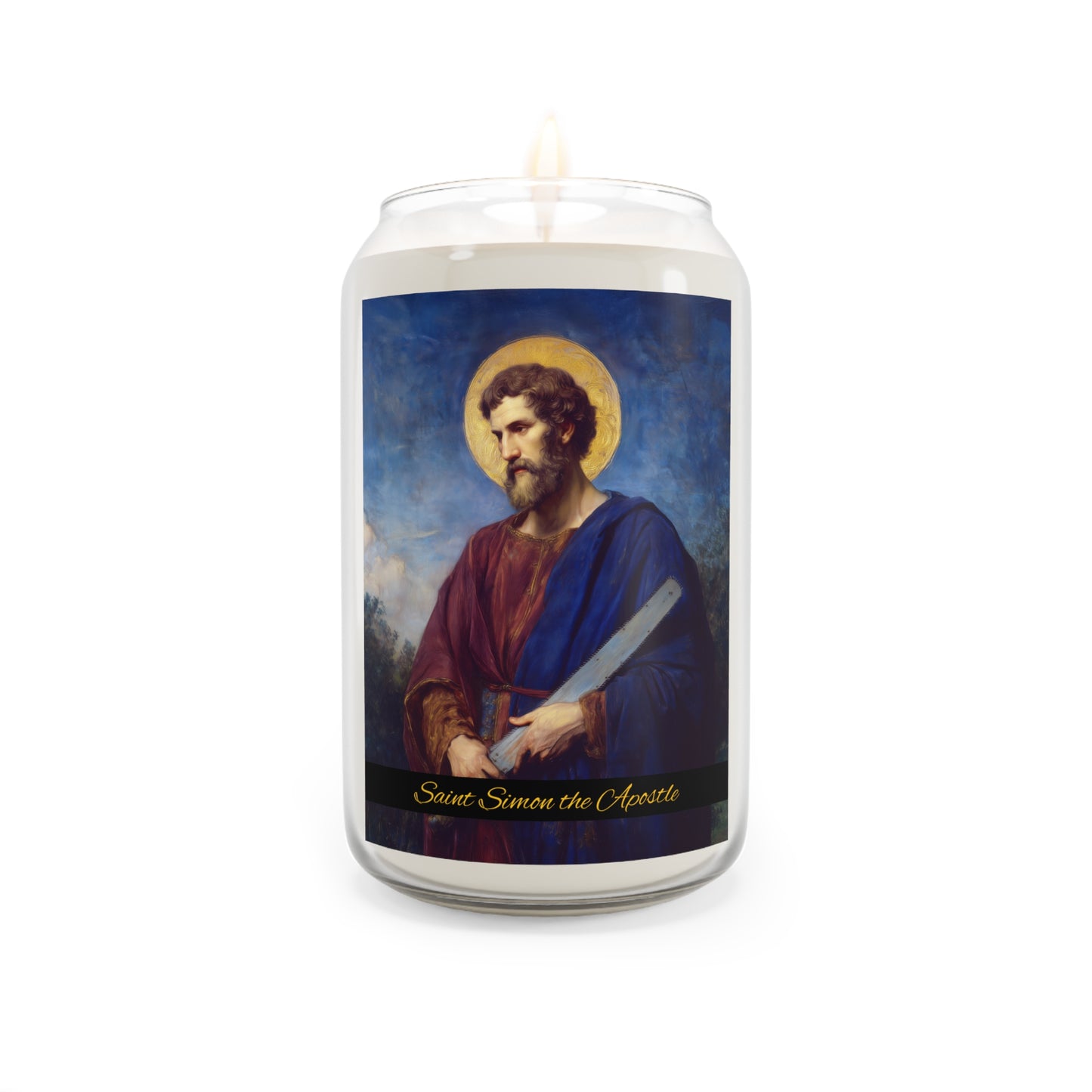 Saint Simon the Apostle - Scented Prayer Candle, 13.75oz - Tall Size - Religious Prayer Candle