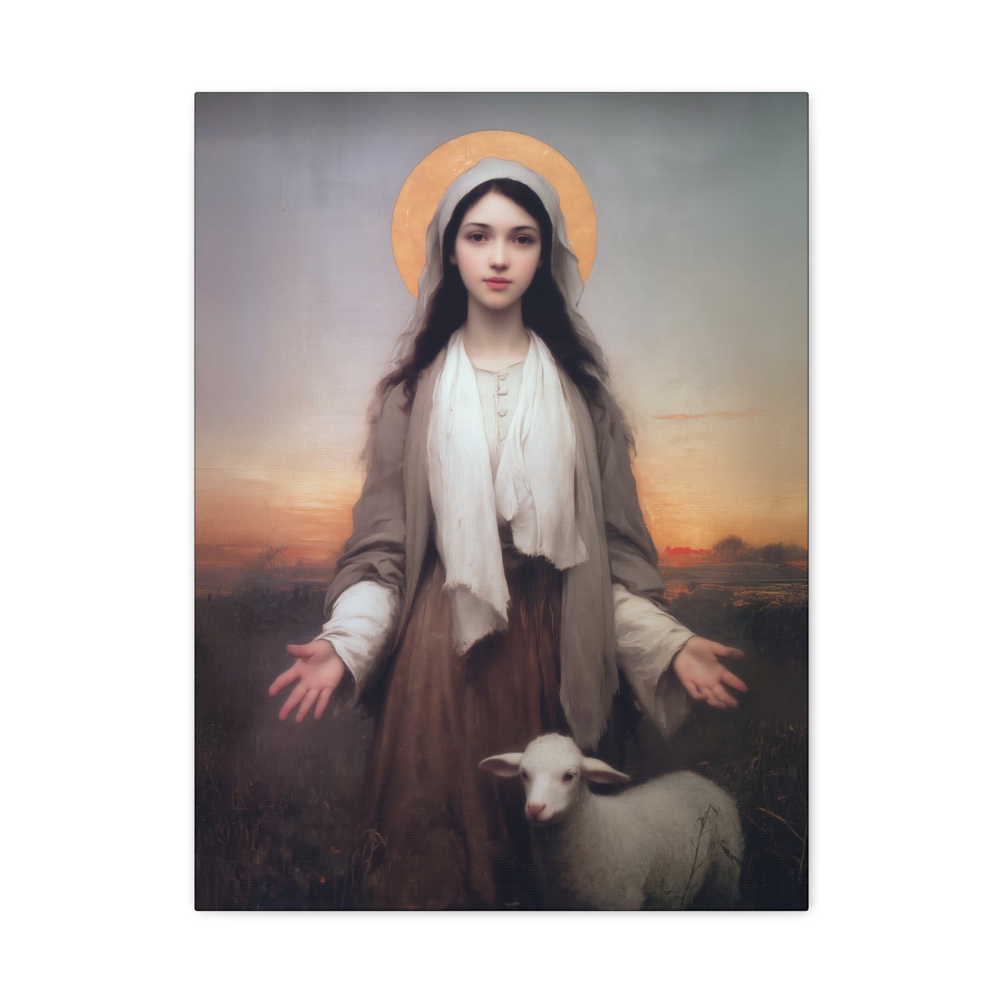 Saint Germaine Cousin - Gallery Wrapped Canvas - Print - Religious Art for your Home - Catholic Art