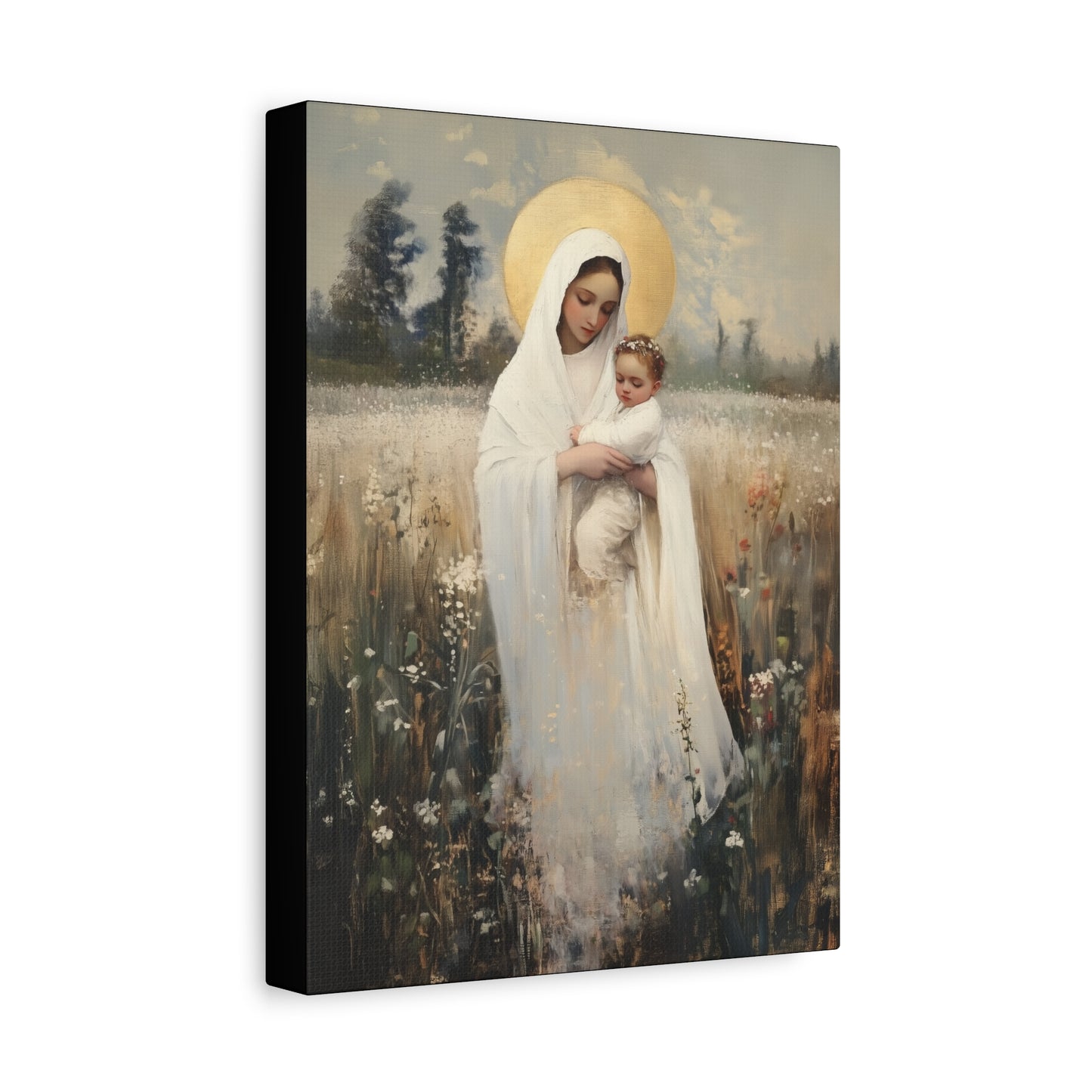 Our Lady of the Prairie - Multiple Sizes - Catholic Home art - Museum Wrapped Canvas - Sanctified Souls Print