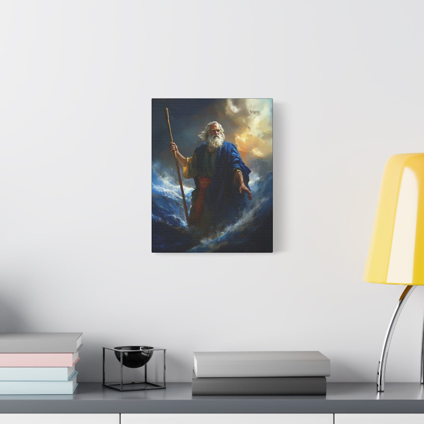 Moses Before the Trembling Sea - Gallery Wrapped Canvas - Print - Religious Art for your Home - Catholic Art