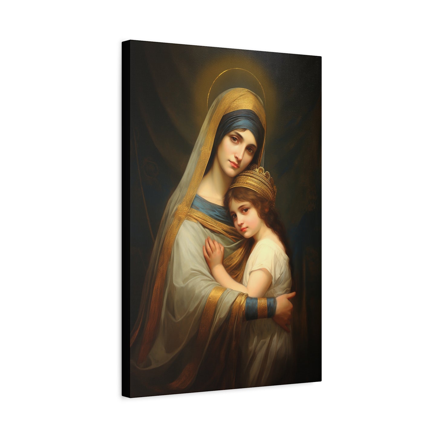 Saint Anne mother of Mary the Blessed Virgin - Museum Wrapped Canvas - Sanctified Souls Print - Religious Art for your Home